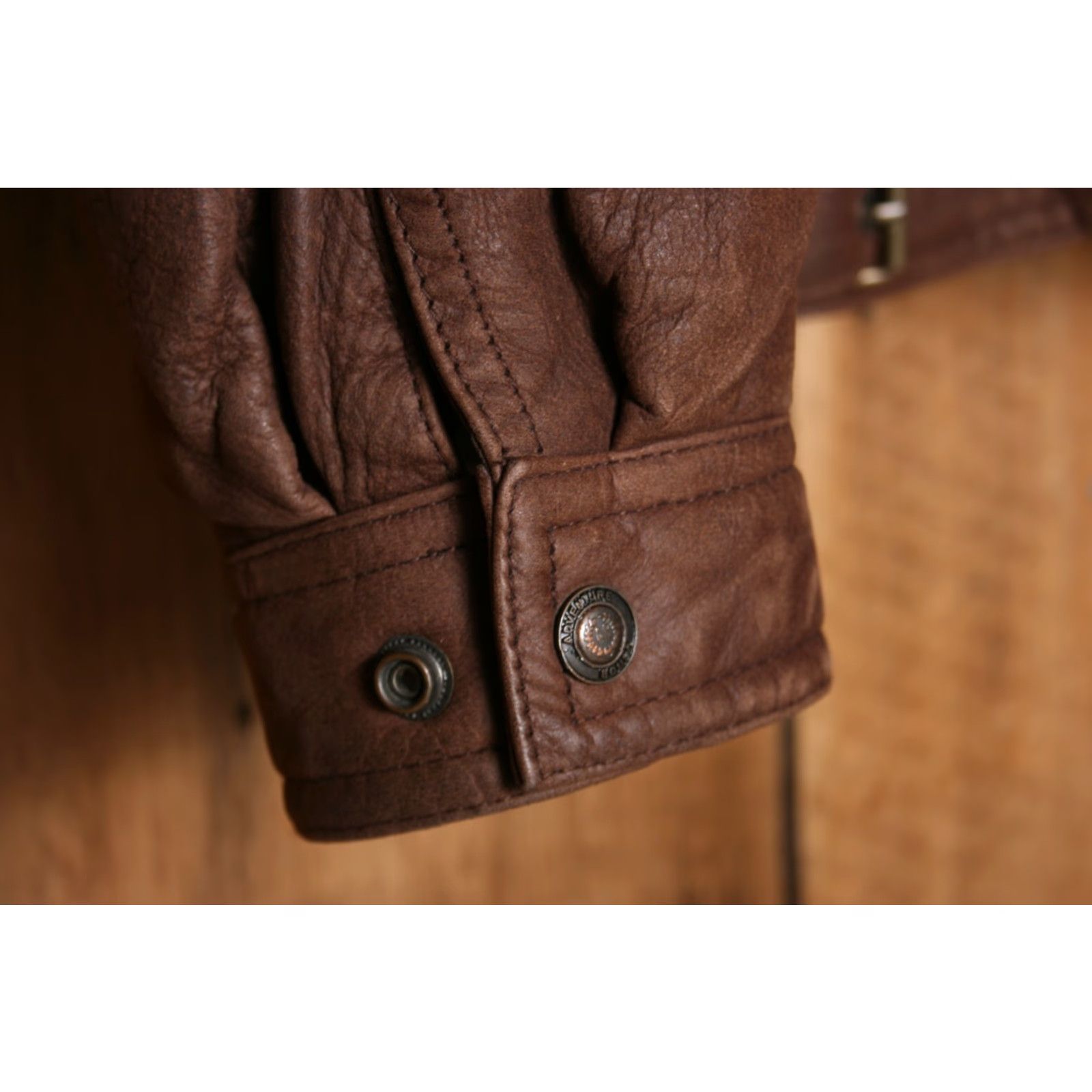 Vintage VINTAGE Wilsons Adventure Bound Leather Jacket Bomber Jacket w/ Zip-Out Liner Sz. L Brown Men Size US L / EU 52-54 / 3 - 5 Thumbnail