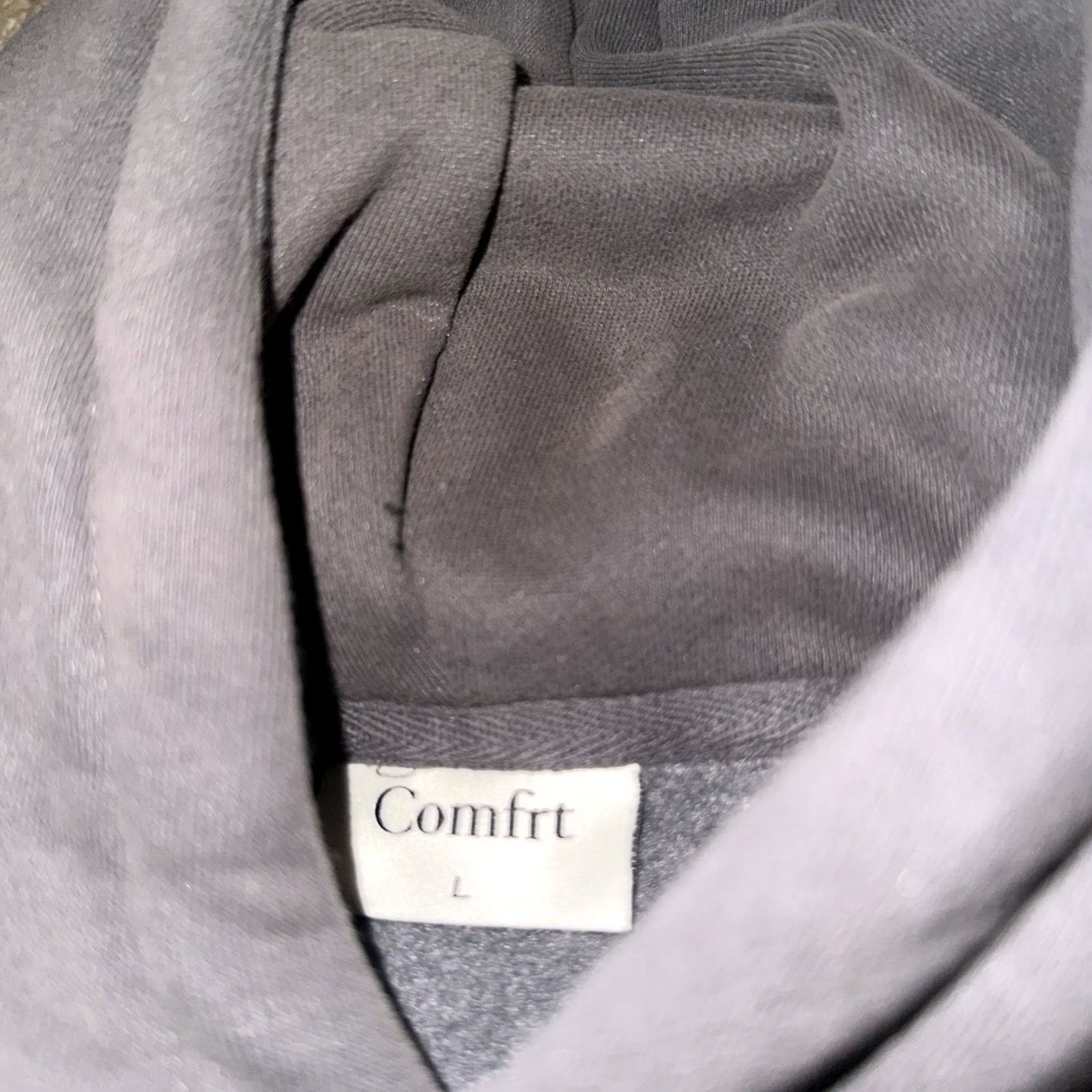 Logo 7 Comfrt Hoodie Mens Large Pullover Fleece Embroidered Logo Gray Size US L / EU 52-54 / 3 - 3 Thumbnail