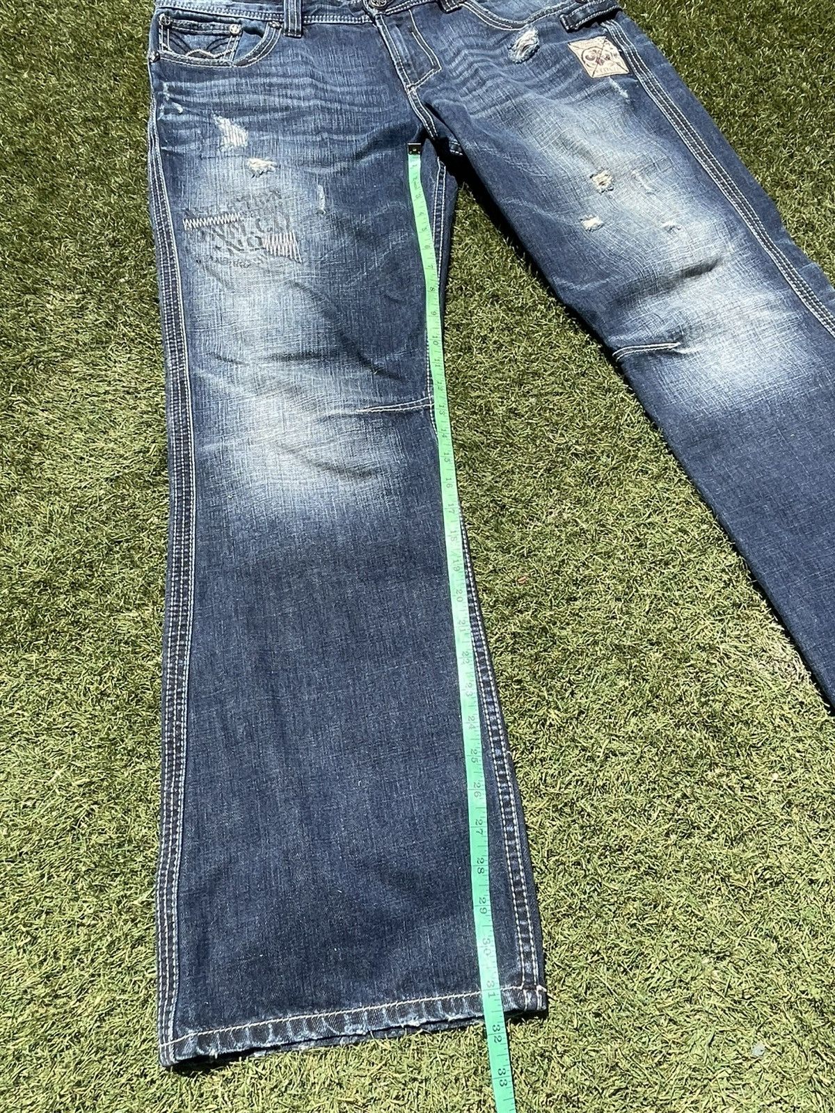 Affliction Vintage Affliction Copper Boot Cut Washed Blue Jeans Size 36 Size US 36 / EU 52 - 10 Thumbnail