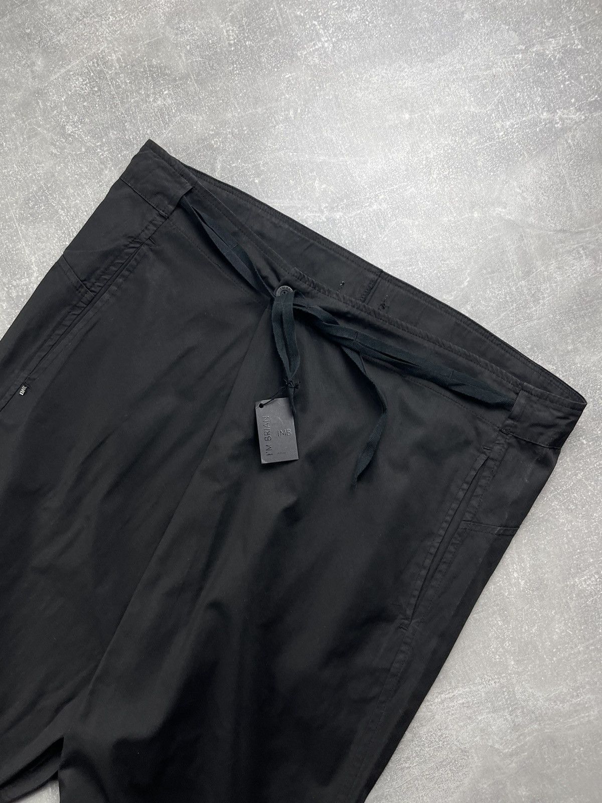 Other Avant Garde I M Brian IMB Drawstring Relaxed Pants Black Size US 33 - 4 Thumbnail