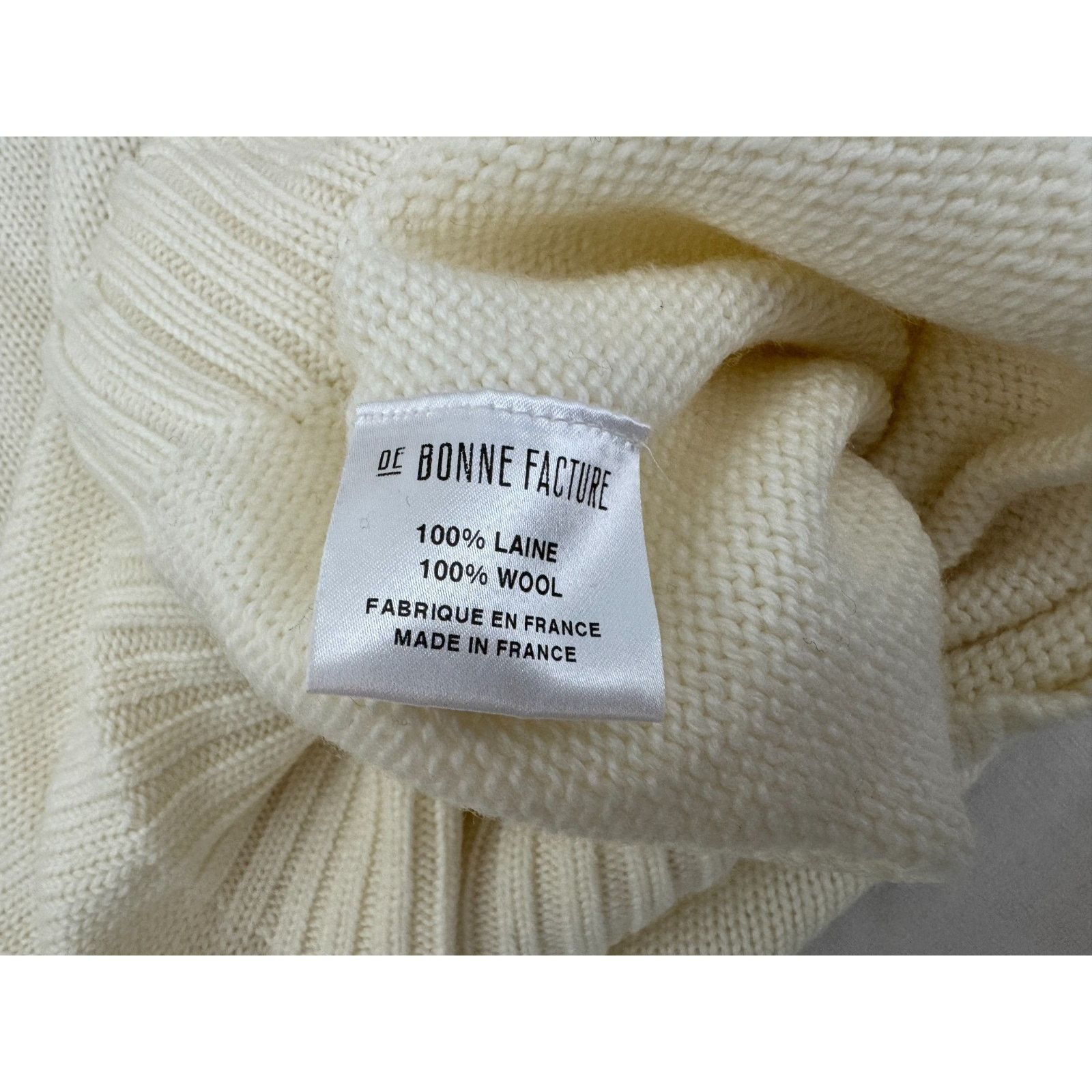 De Bonne Facture De Bonne Facture Countryside Mock Neck Sweater Ivory Size XL Size XL / US 12-14 / IT 48-50 - 9 Thumbnail