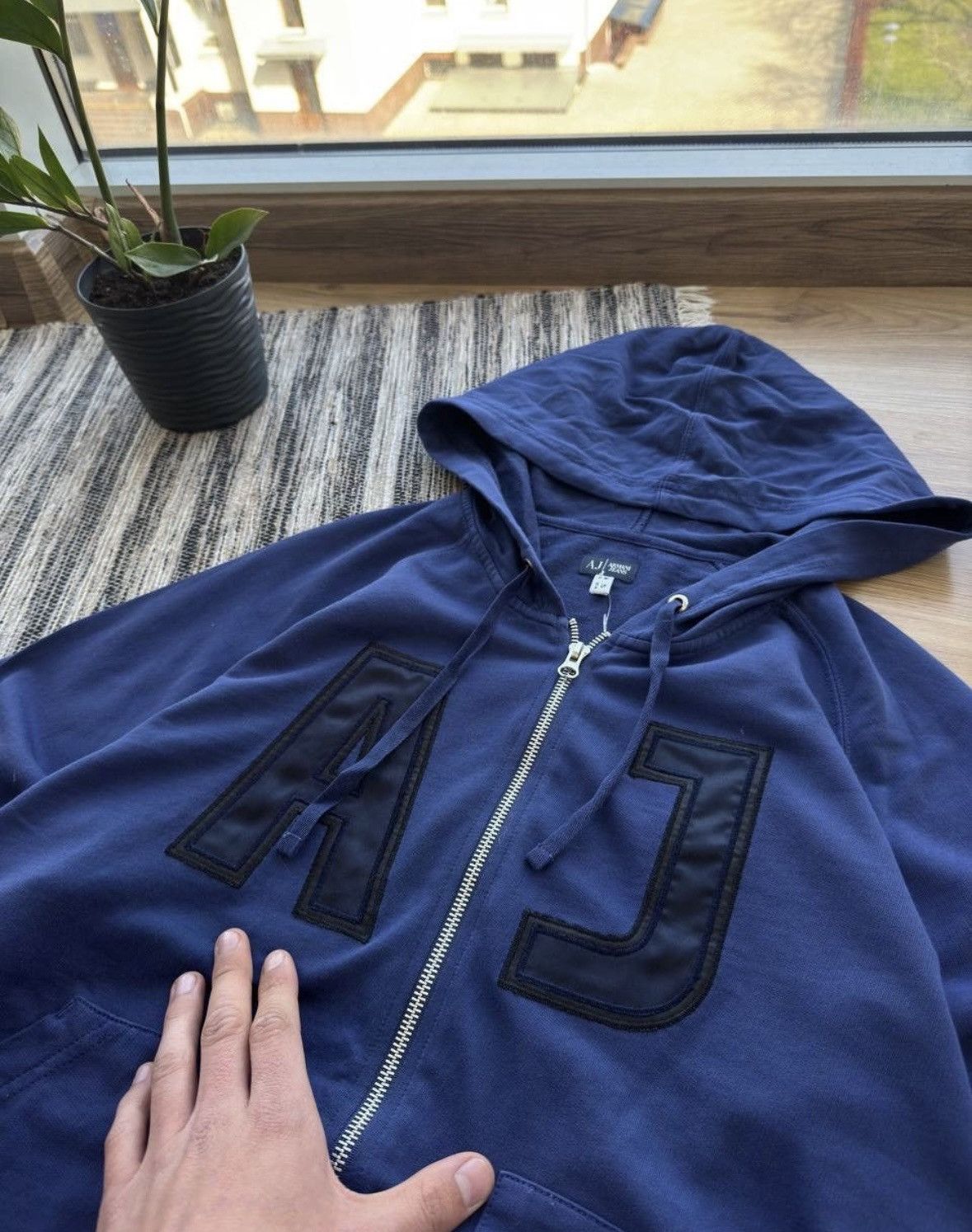 Armani × Vintage Armani Jeans Vintage Big logo Zip Hoodie Size US M / EU 48-50 / 2 - 5 Thumbnail