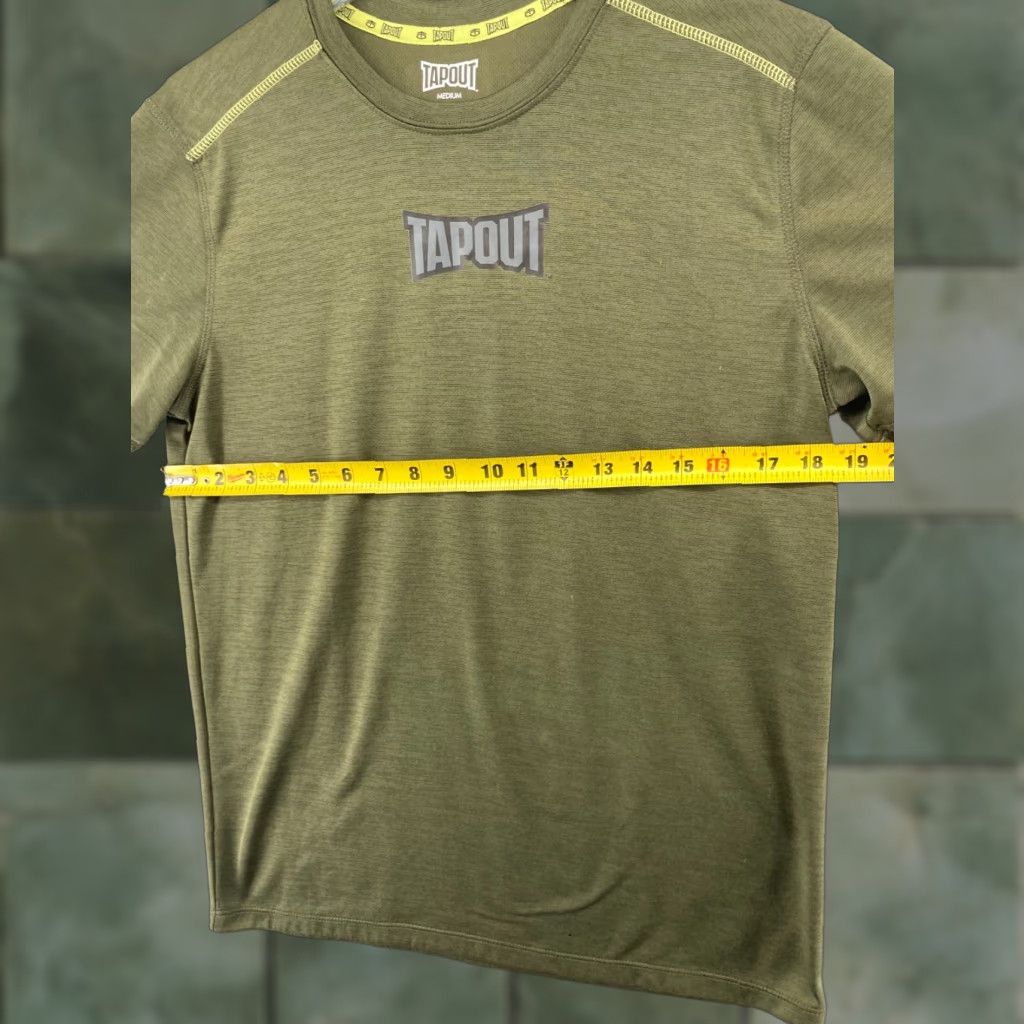 Tapout Tapout Mens Shirt M Green Stretch Athletic CrossFit Gym & Training Logo Sport Shirt Mens Size US M / EU 48-50 / 2 - 1 Thumbnail