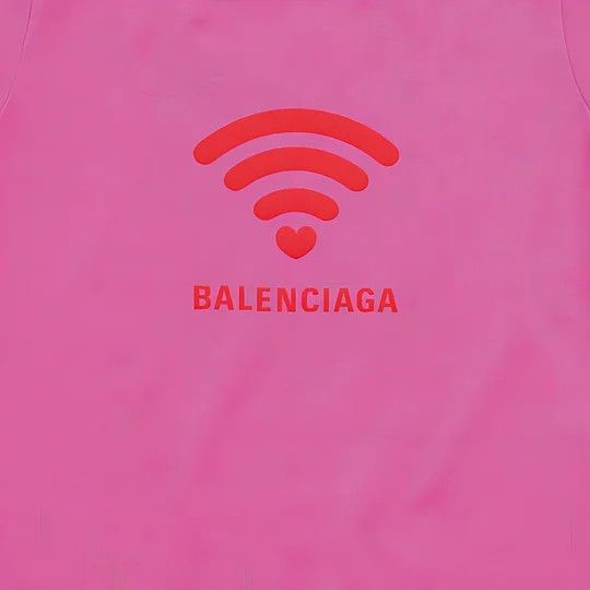 Balenciaga oc11z0825 Lo_ve T-Shirt Fitted in Pink Size M / US 6-8 / IT 42-44 - 5 Thumbnail