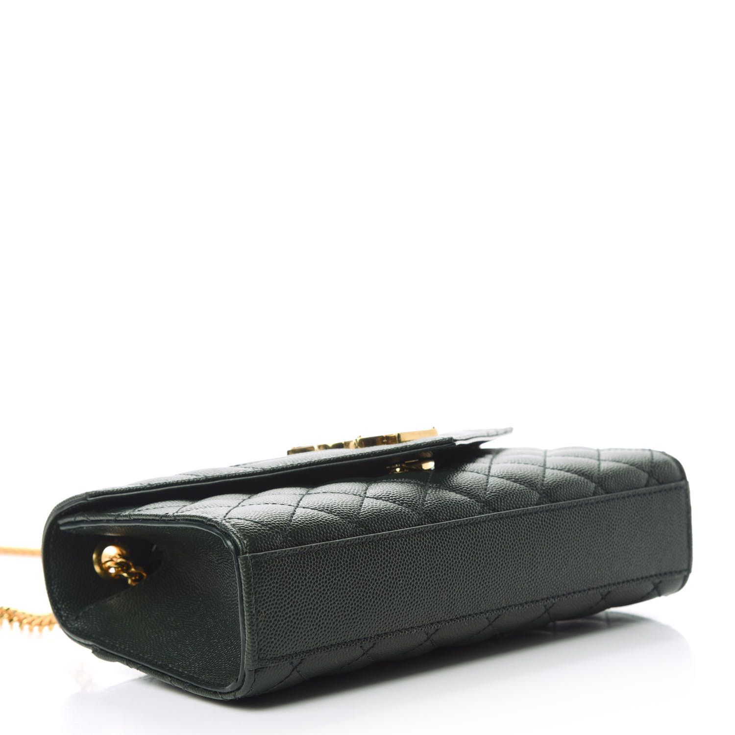 Saint Laurent Paris o1b1hav110724 Size: OS / Envelope Medium Bag in Dark Green Size ONE SIZE - 4 Thumbnail