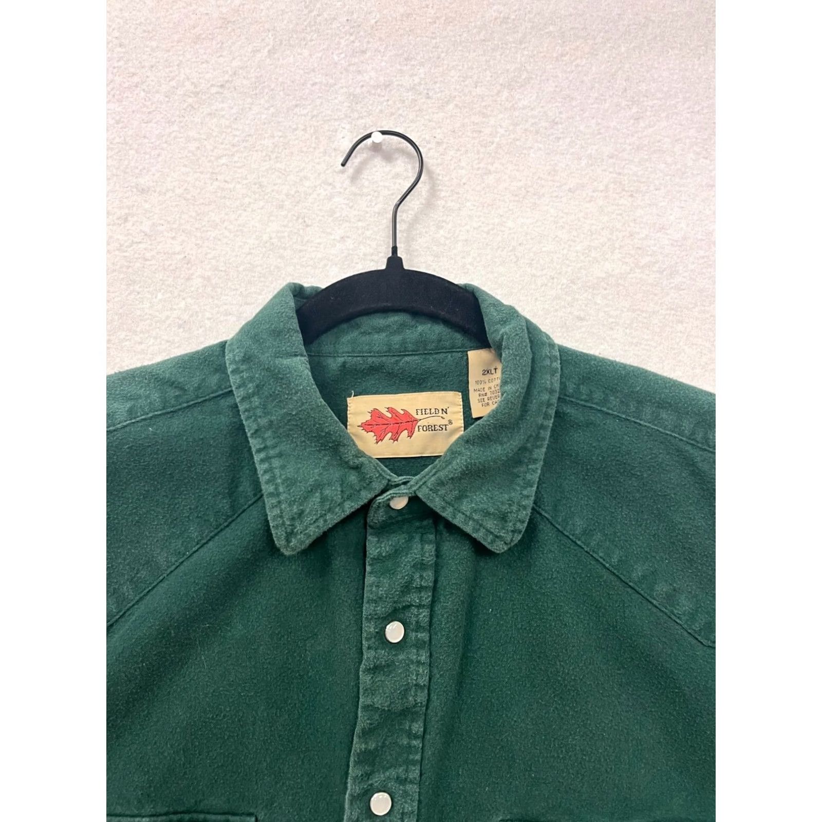 Vintage VINTAGE Field & Forest Western Shirt Button-Up 2XLT Mens Long Sleeve Cotton Green Buttton-Up Shirt? Size US XXL / EU 58 / 5 - 4 Thumbnail