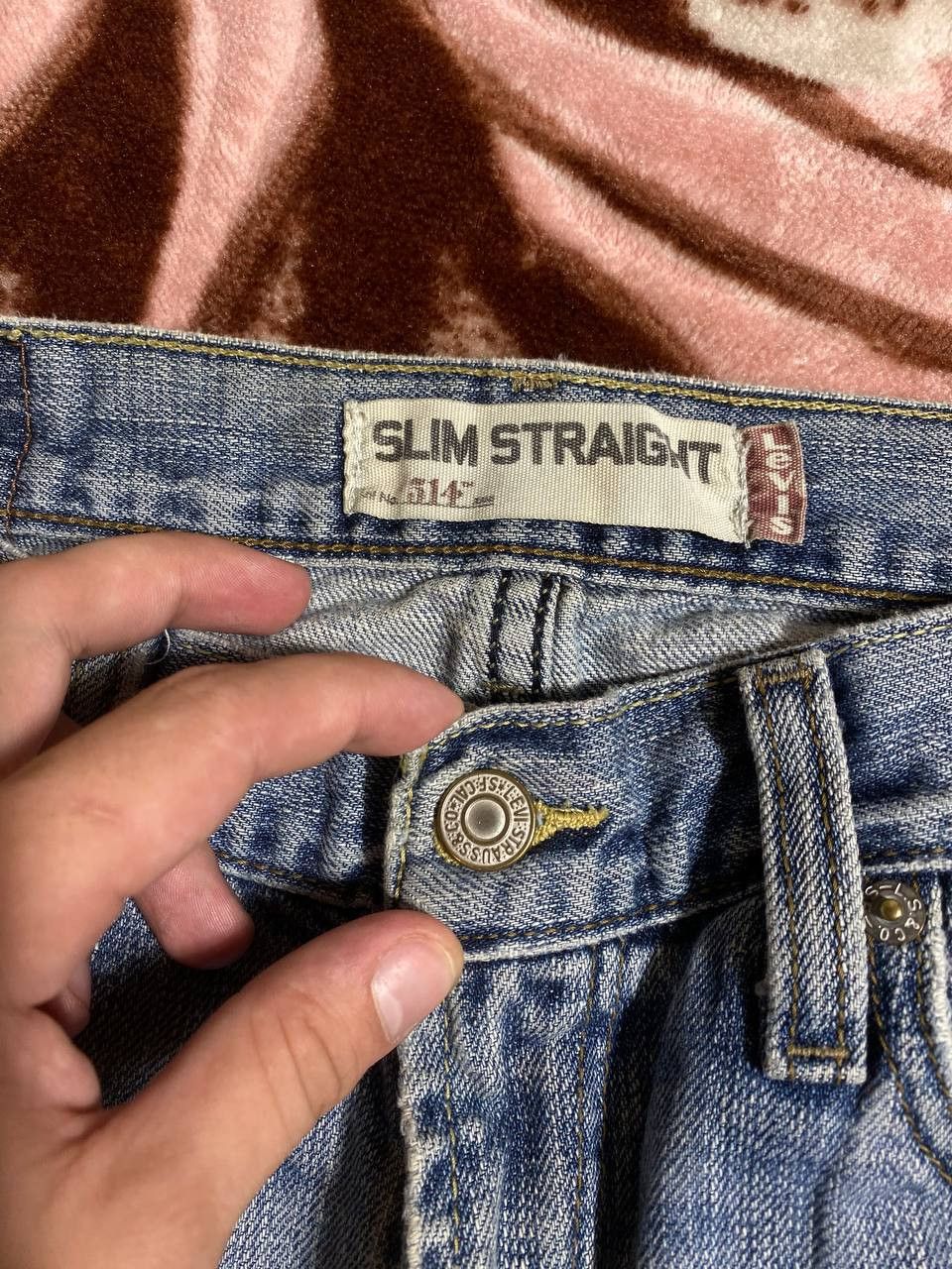 Levi's × Vintage 90s Vintage Levi’s 514 Orange Tag Distressed Faded Jeans Size US 32 / EU 48 - 2 Thumbnail