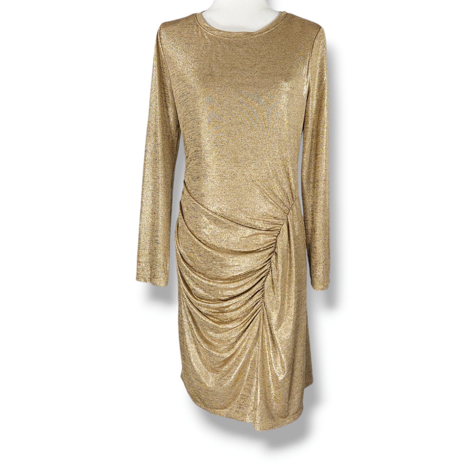 Lauren Ralph Lauren NWT Lauren Ralph Lauren Side Ruched Solid Foil Dress Sz. 8 Size M / US 6-8 / IT 42-44 - 3 Thumbnail
