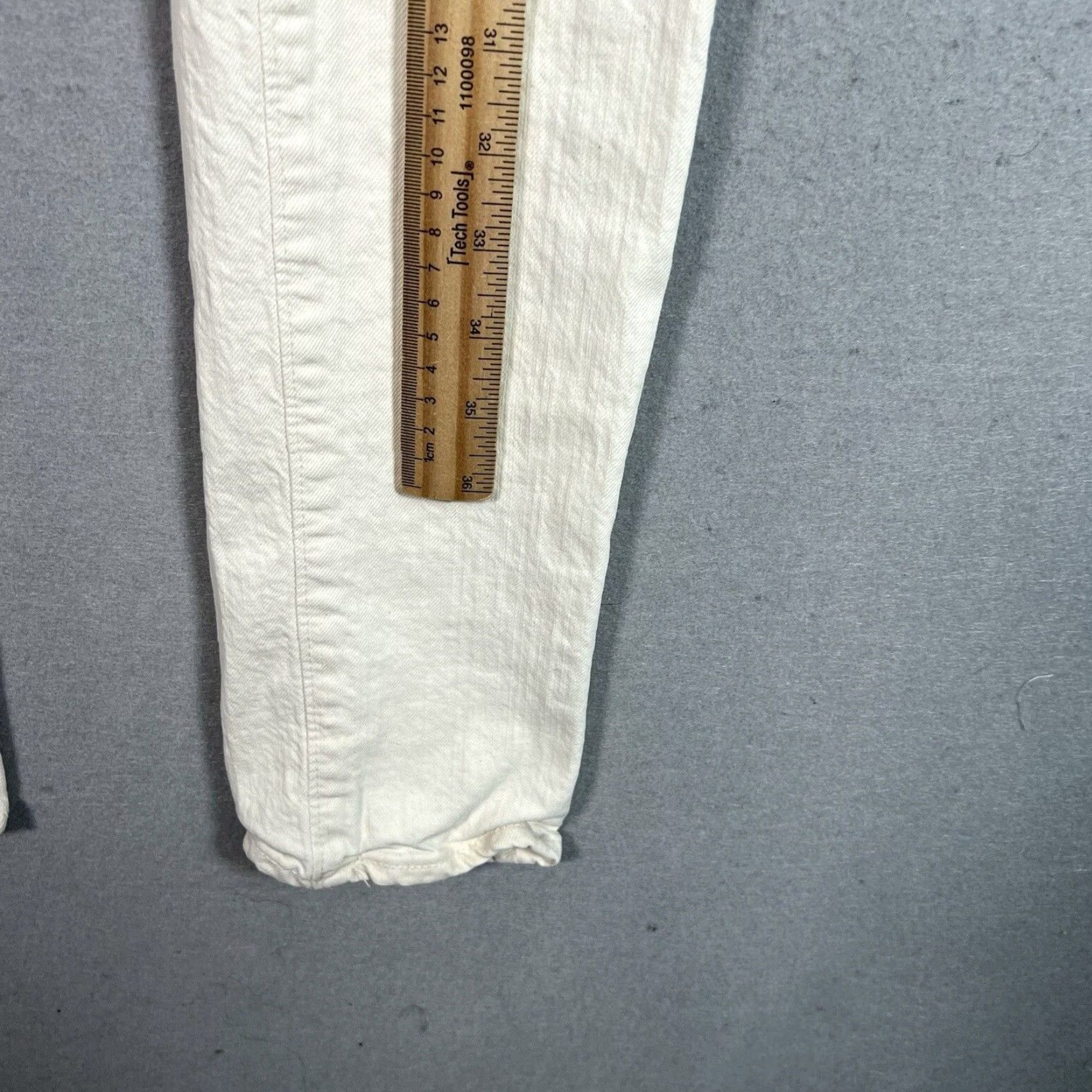 Helmut Lang VINTAGE Helmut Lang Jeans Womens 25 White Denim Skinny Low Rise Stretch USA Womens Jeans 5-Pocket Stretch Slim 35in Inseam Size 42" / US 20 - 4 Thumbnail