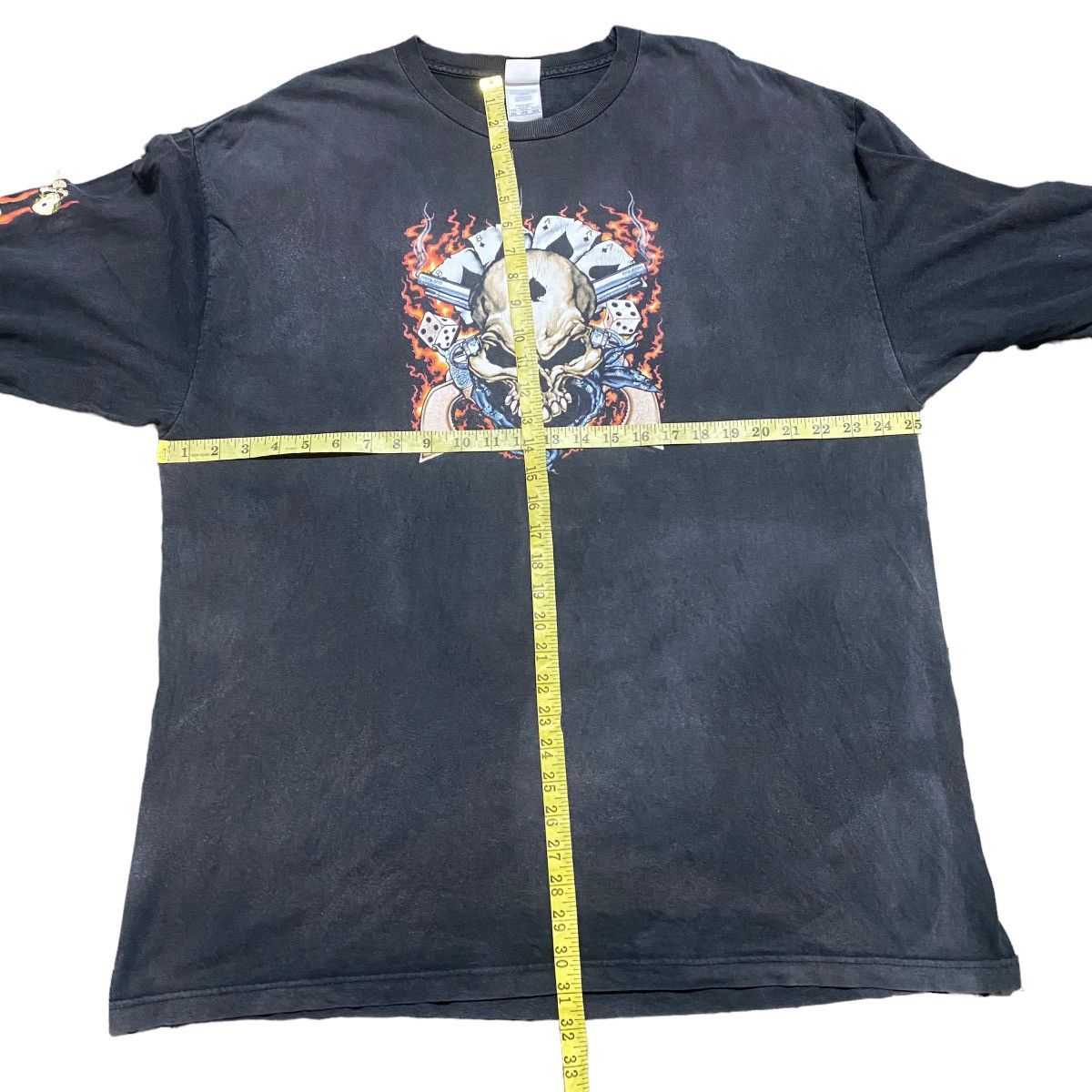 Vintage Vintage Aces Of Spades Skull Flame Shirt Longsleeve Size US XXL / EU 58 / 5 - 9 Thumbnail