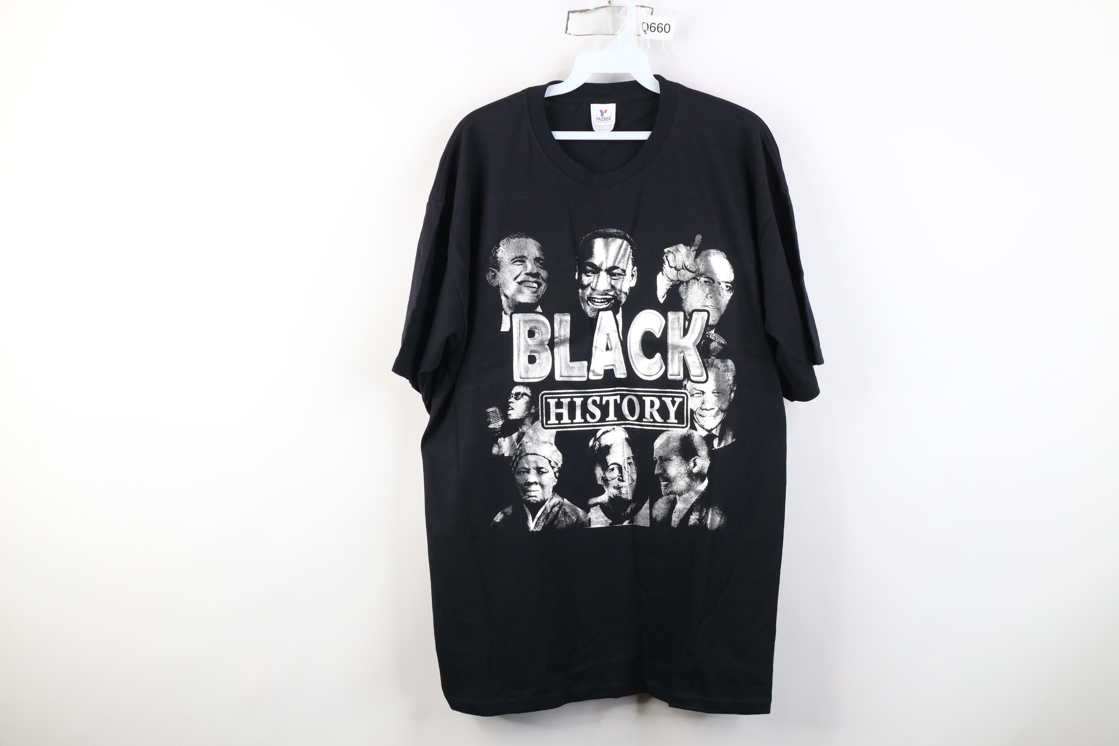 Vintage Deadstock Vintage Y2K Obama MLK Jr Malcolm X Mandela T-Shirt Size US XL / EU 56 / 4 - 1 Thumbnail