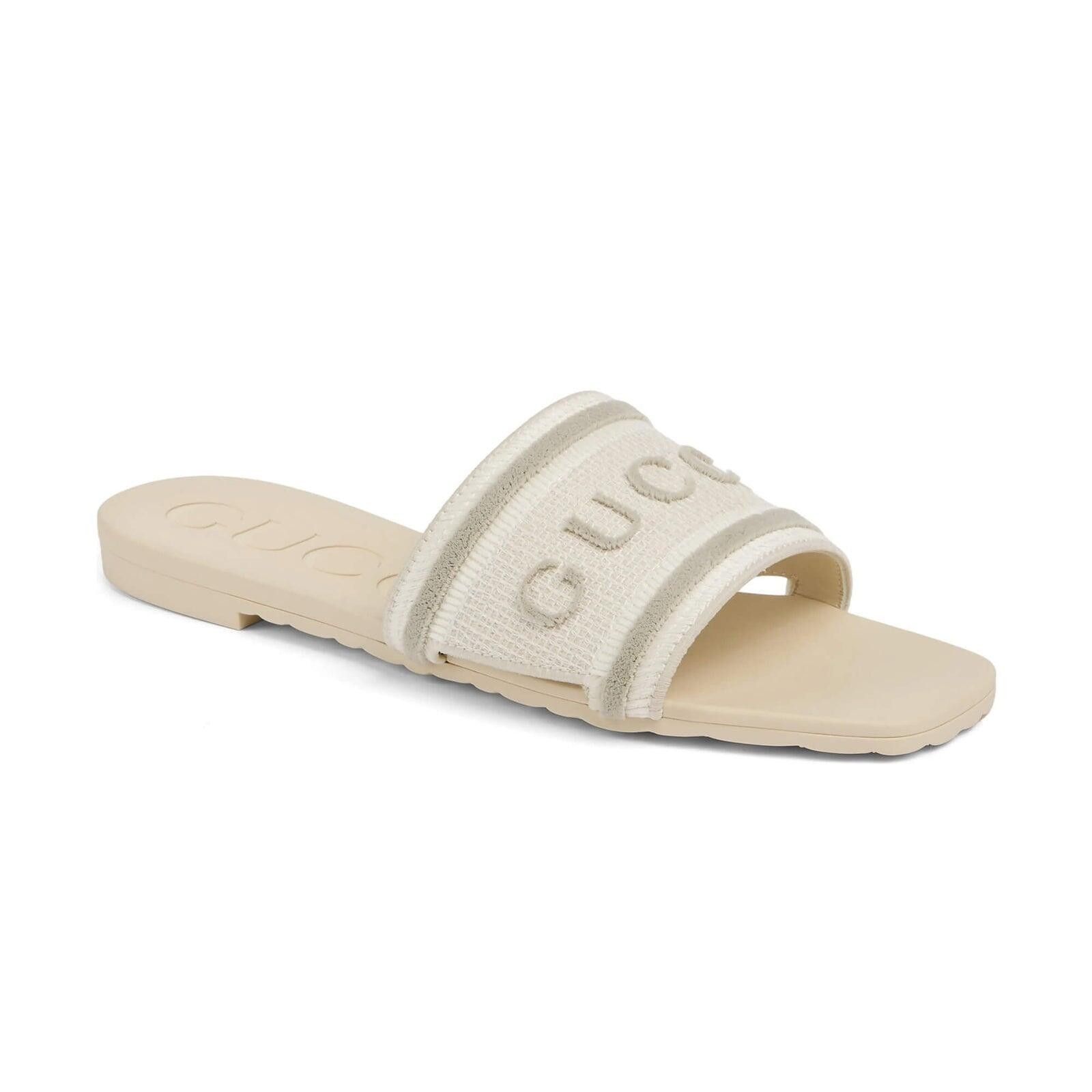 Gucci Gucci logo Striped Slide Sandals Size ONE SIZE - 1 Thumbnail