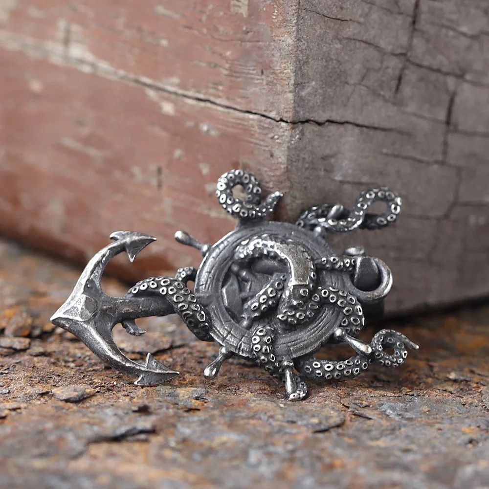 Jewelry Anchor and Squid Pendant Necklace Size ONE SIZE - 3 Thumbnail