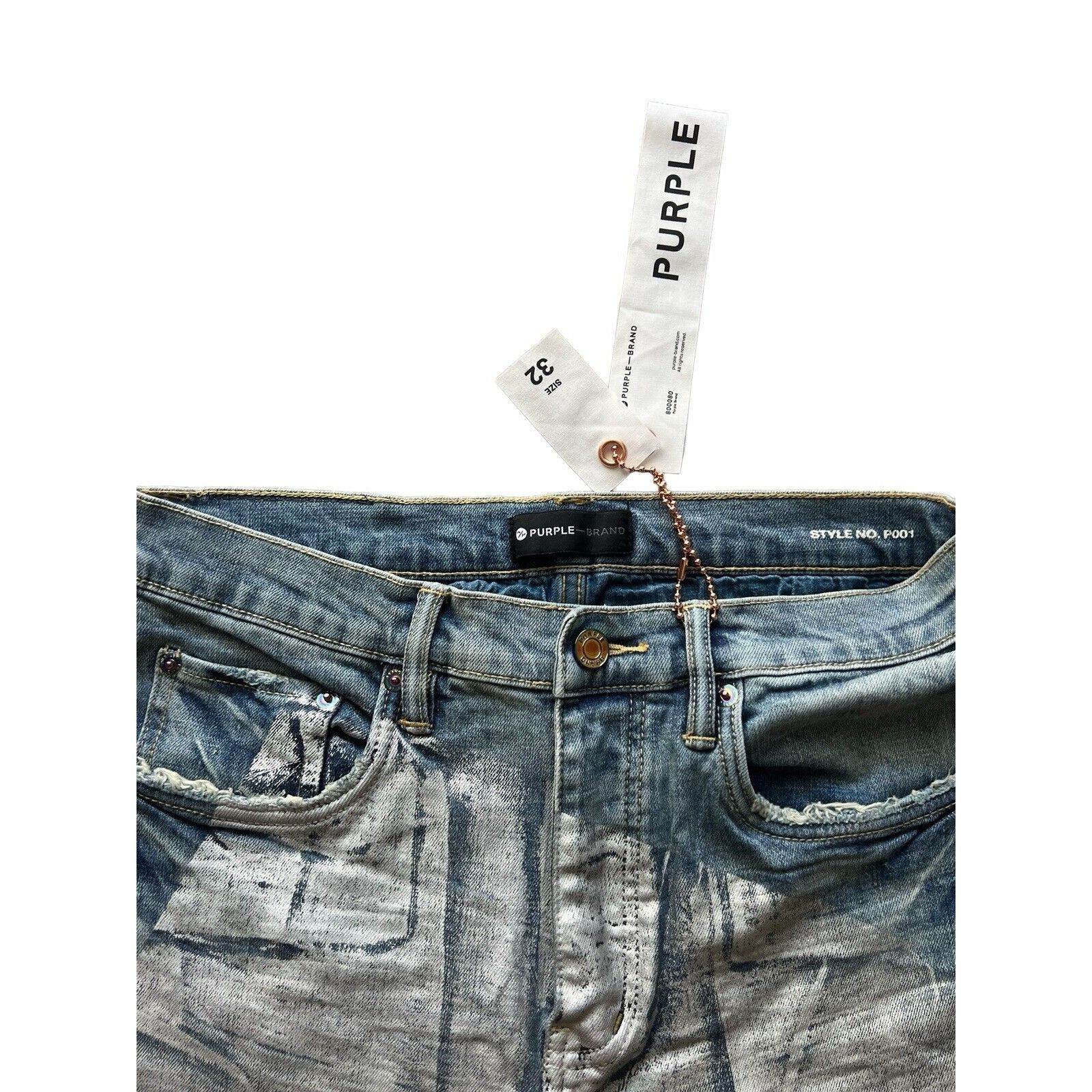Purple Brand Purple Brand Jeans Mens Slim Fit P001 Blue Size 32/32 Size US 32 / EU 48 - 3 Thumbnail