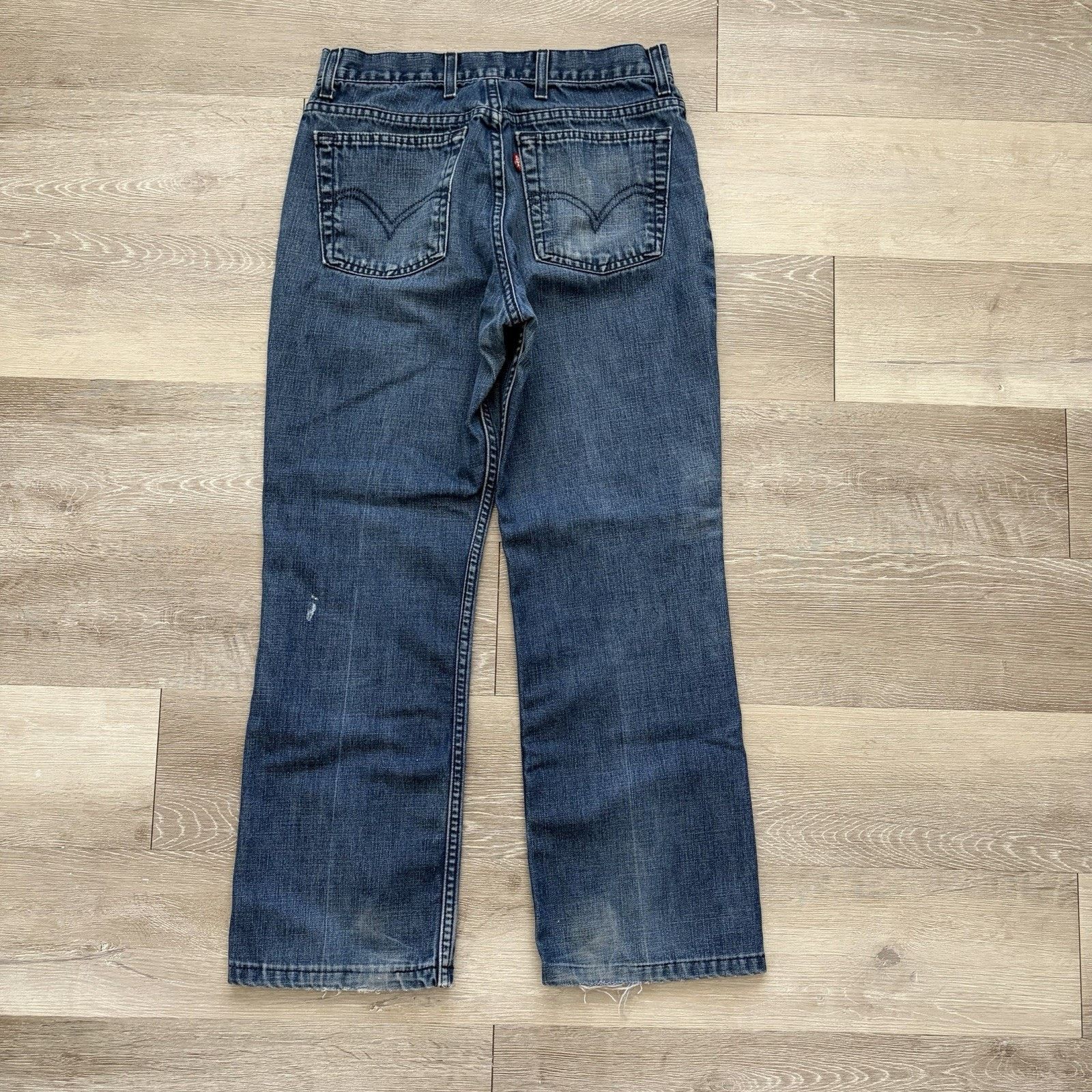 Levi's Rare Vintage 90s Levi’s Sta Prest 31x27 Denim Blue Jeans Size US 31 - 1 Thumbnail
