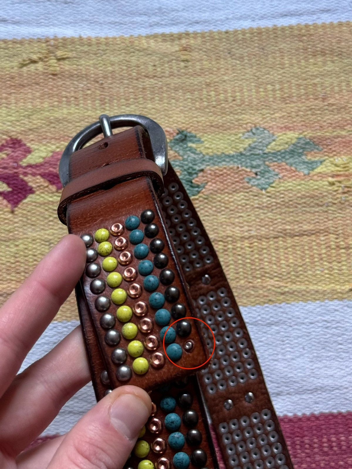 Genuine Leather Vintage 00’s Esprit y2k Japanese Genuine Leather Belt Size ONE SIZE - 5 Thumbnail