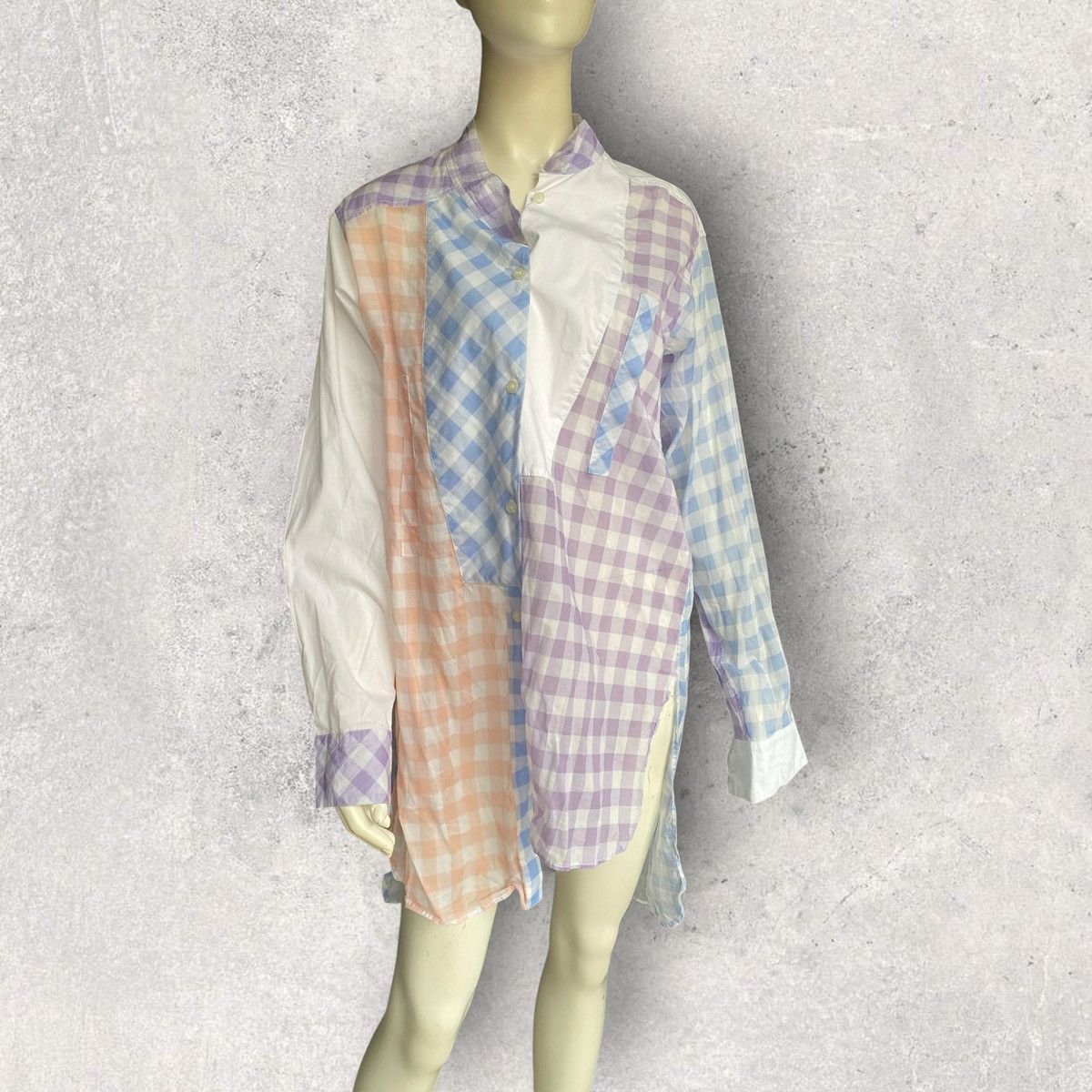Loewe Loewe patchwork gingham button-down dress shirt Size S / US 4 / IT 40 - 2 Thumbnail