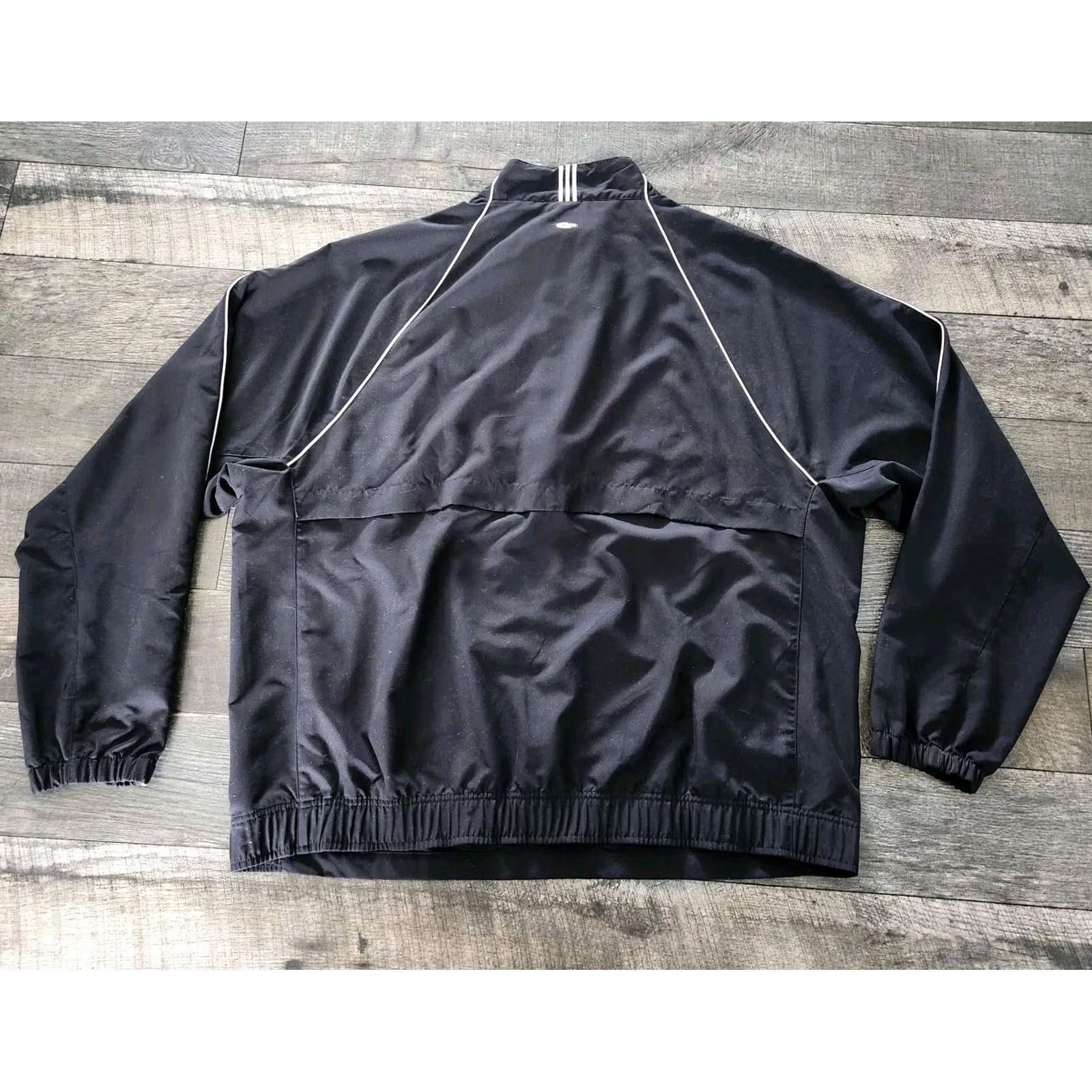 Adidas VINTAGE Cummins Adidas Mens XL 1/4 Zip Pullover Windbreaker Coat Black Mock Neck Long Sleeve Lightweight Sports Weather Jacket Size US XL / EU 56 / 4 - 6 Thumbnail