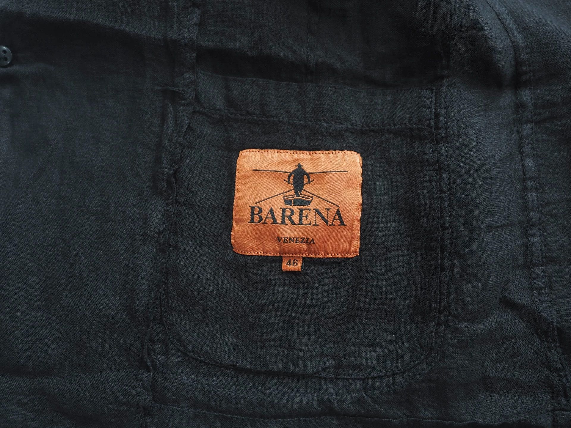 Barena BARENA Black Linen Blazer Size 46 Size 46R - 5 Thumbnail