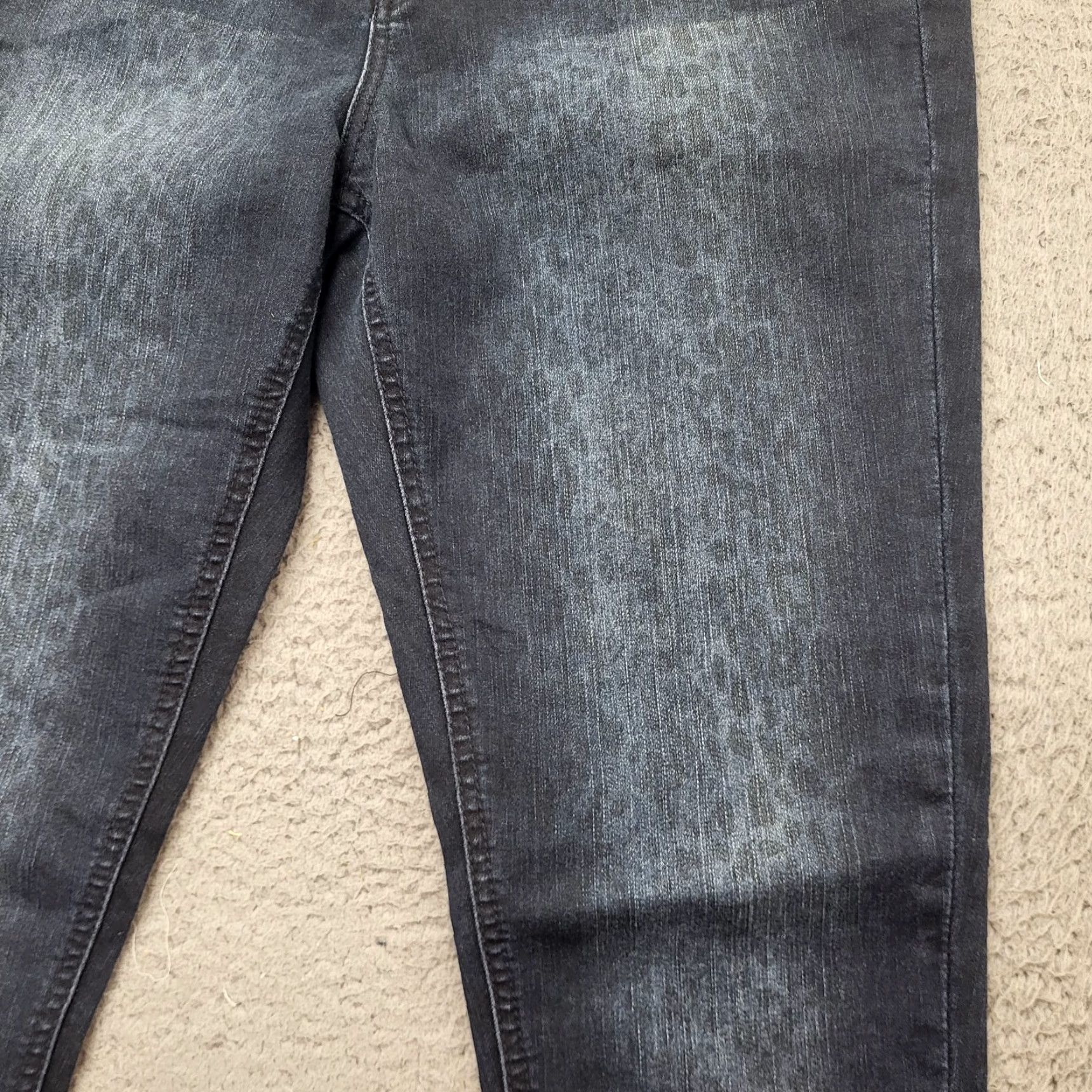 Vintage Liverpool Jeans Women's Size 10 Dark Blue Cheetah Print Abby Ankle Skinny Denim Jeans Shirt? Size 32" / US 10 / IT 46 - 4 Thumbnail