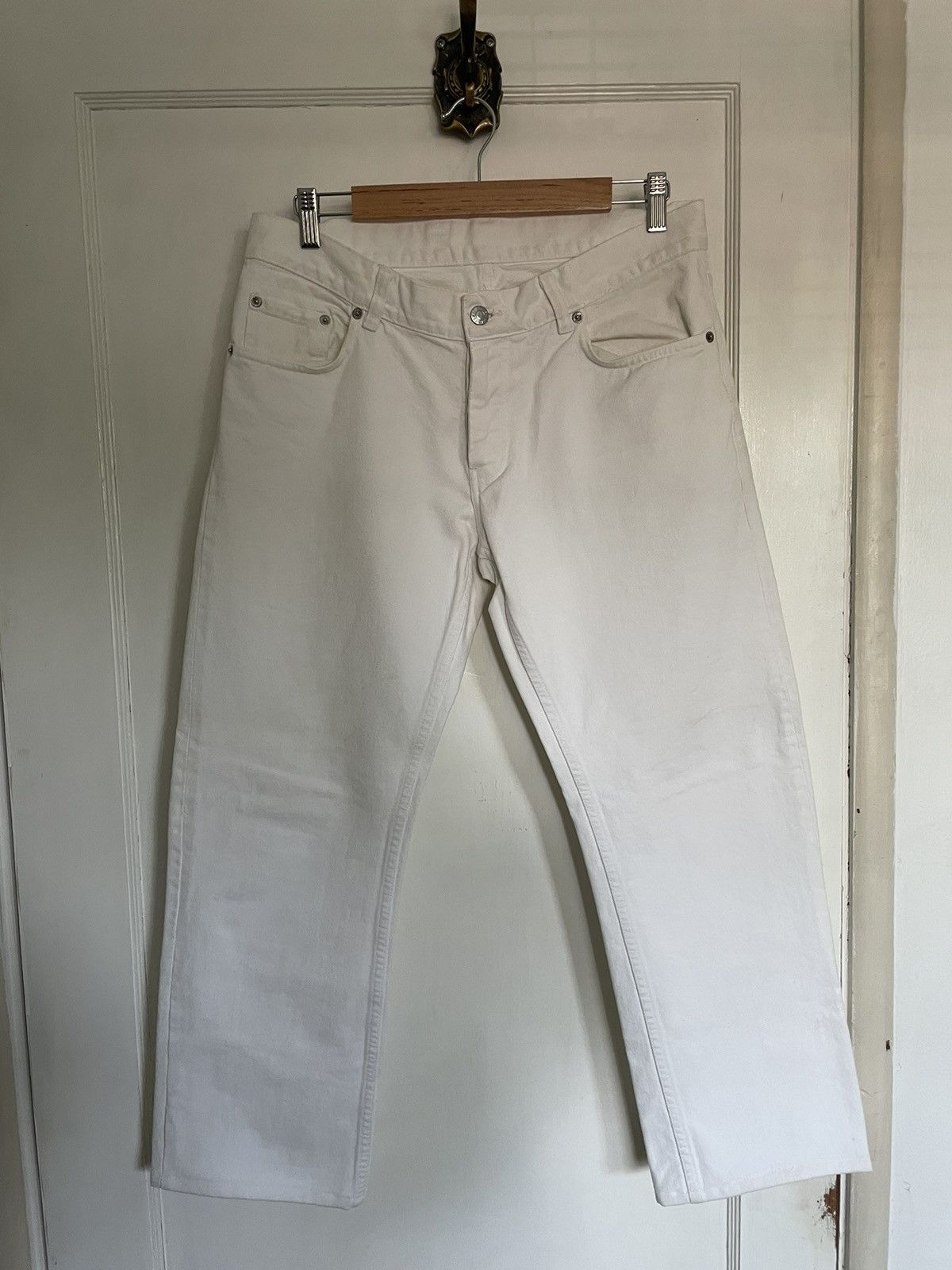 Helmut Lang Helmut Lang Vintage White Denim Size US 33 - 1 Thumbnail