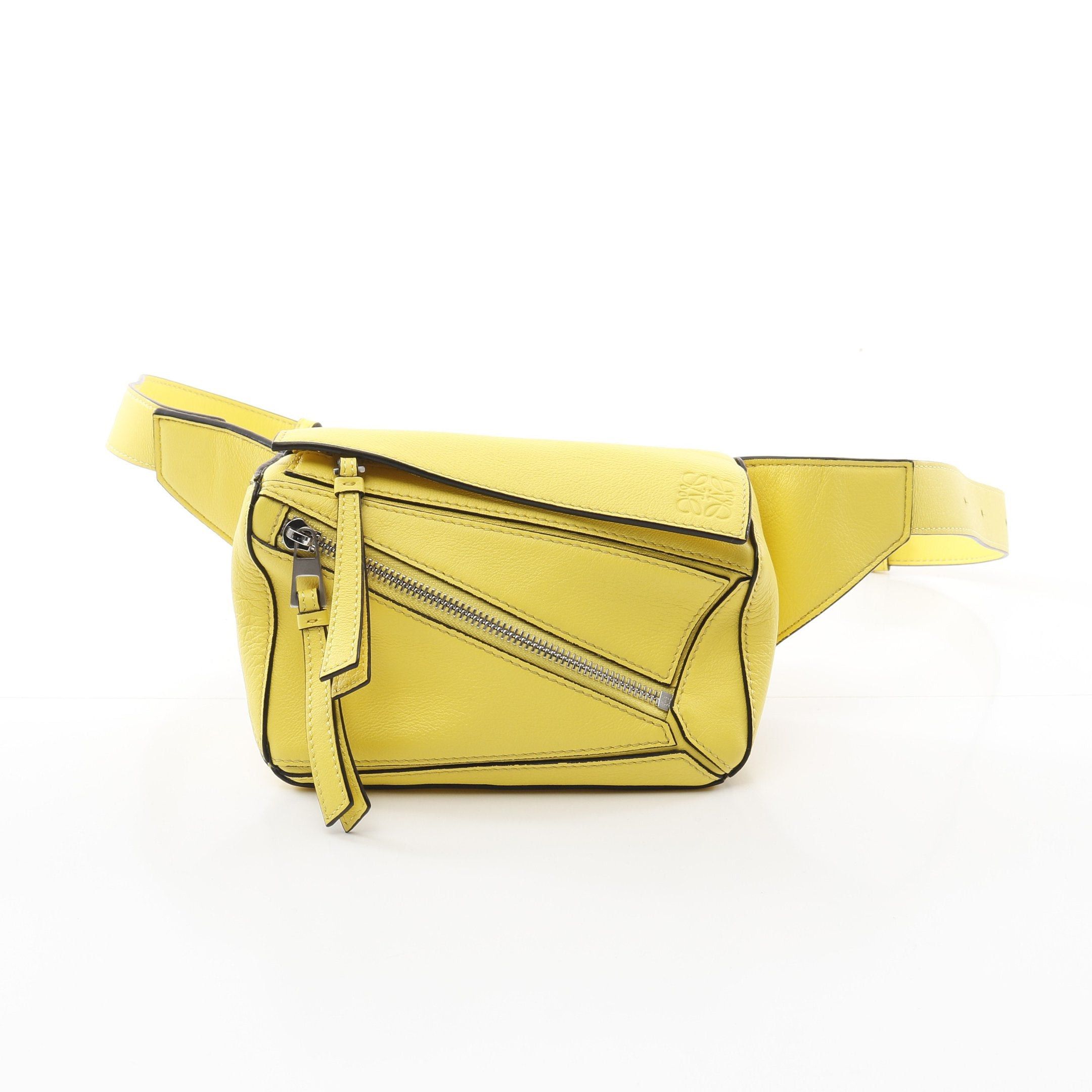 Loewe Loewe Puzzle Bum Bag Mini Body Leather Yellow Size ONE SIZE - 1 Thumbnail