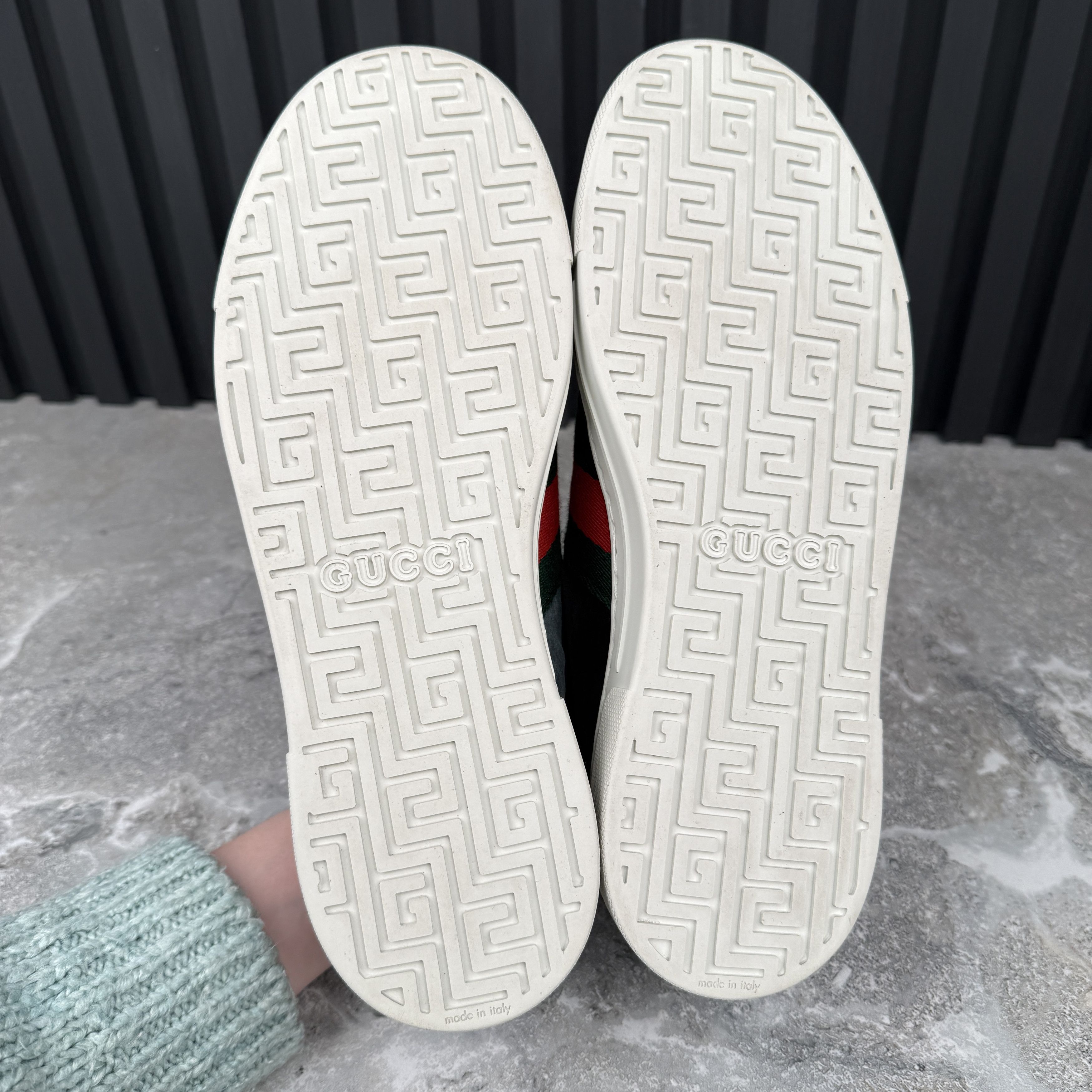 Gucci GUCCI Ace Web Low Top Sneakers Velour Size US 7.5 / EU 40-41 - 9 Thumbnail