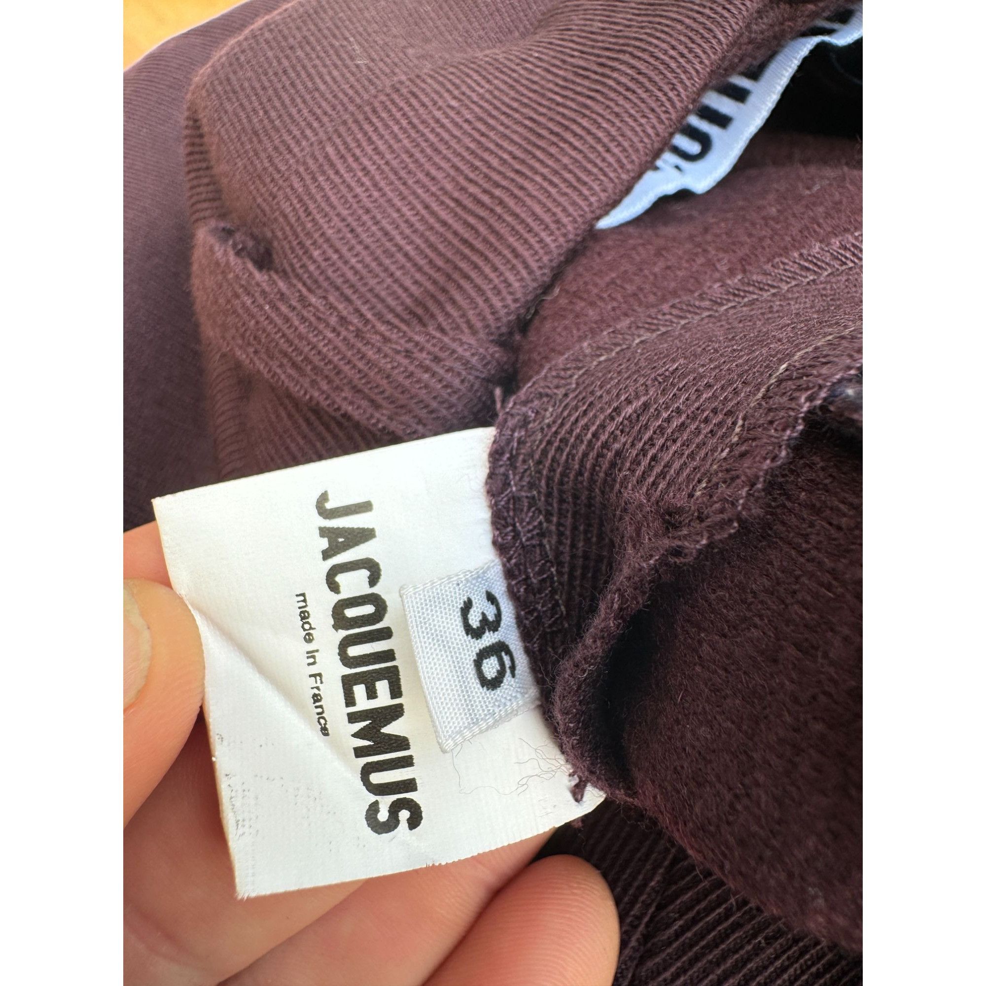 Jacquemus La Reconstruction Burgundy Wool Pants Size 26" / US 2 / IT 38 - 5 Thumbnail