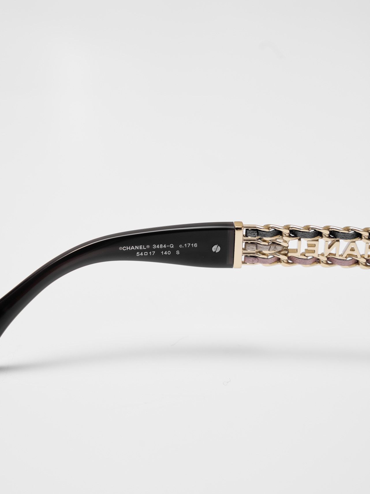 Chanel CHANEL 0CH3484Q 1716 Sunglasses BLACK/GOLD Size ONE SIZE - 5 Thumbnail