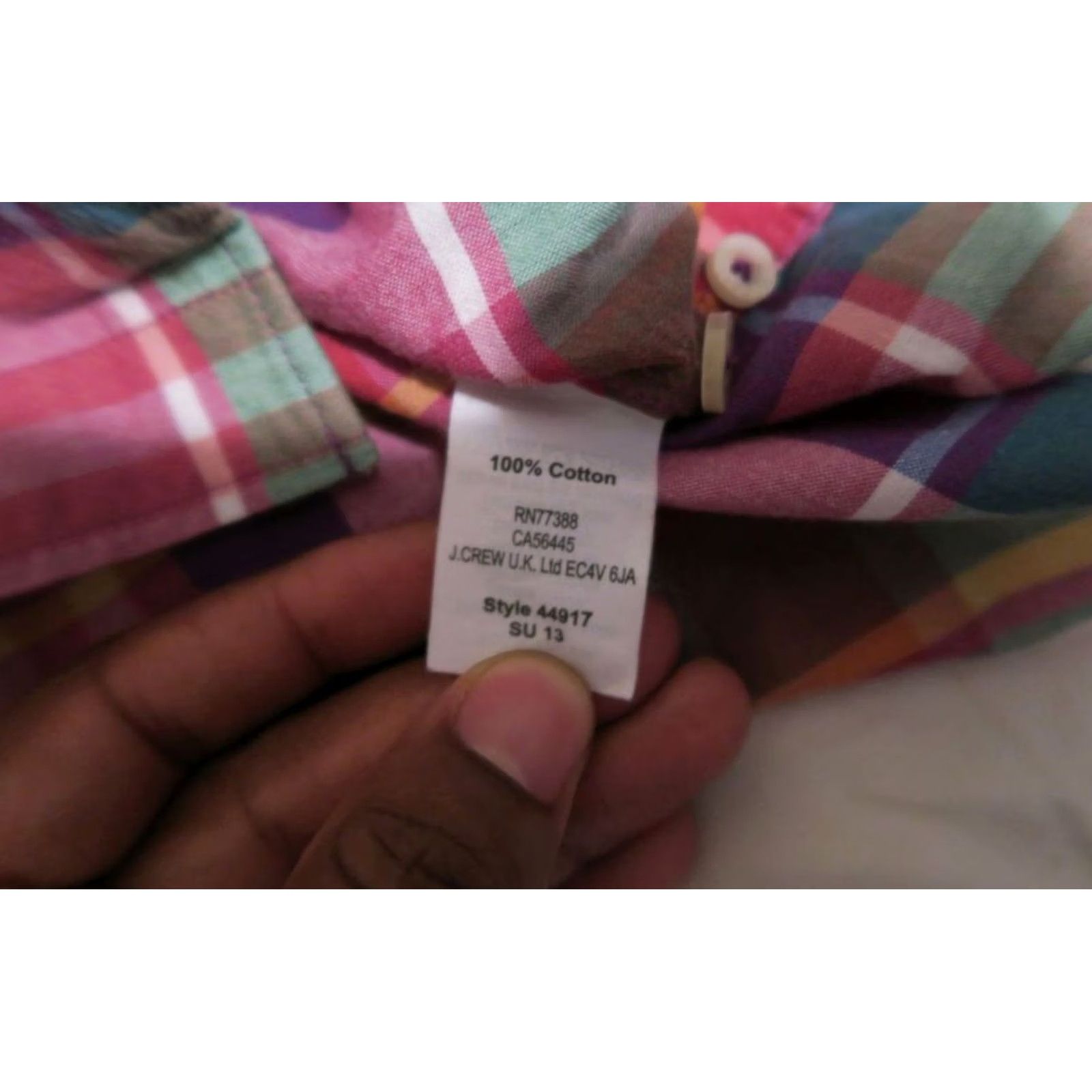 J.Crew J.Crew Summer Plaid Flannel Button Shirt XL Mens Pink Green Yellow Multicolor Slim Fit Button-Up Size US XL / EU 56 / 4 - 5 Thumbnail