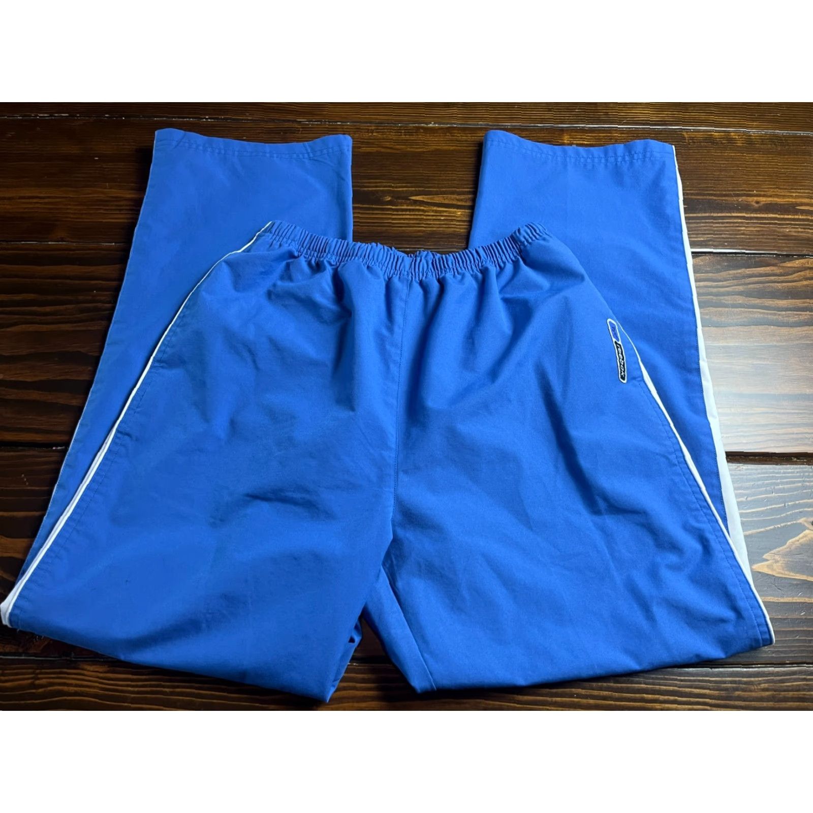 Reebok Reebok Pants Men's Large Blue Windpants Side Zip Ankle Pants Windbreaker Ankle Zip Size US 33 - 2 Thumbnail