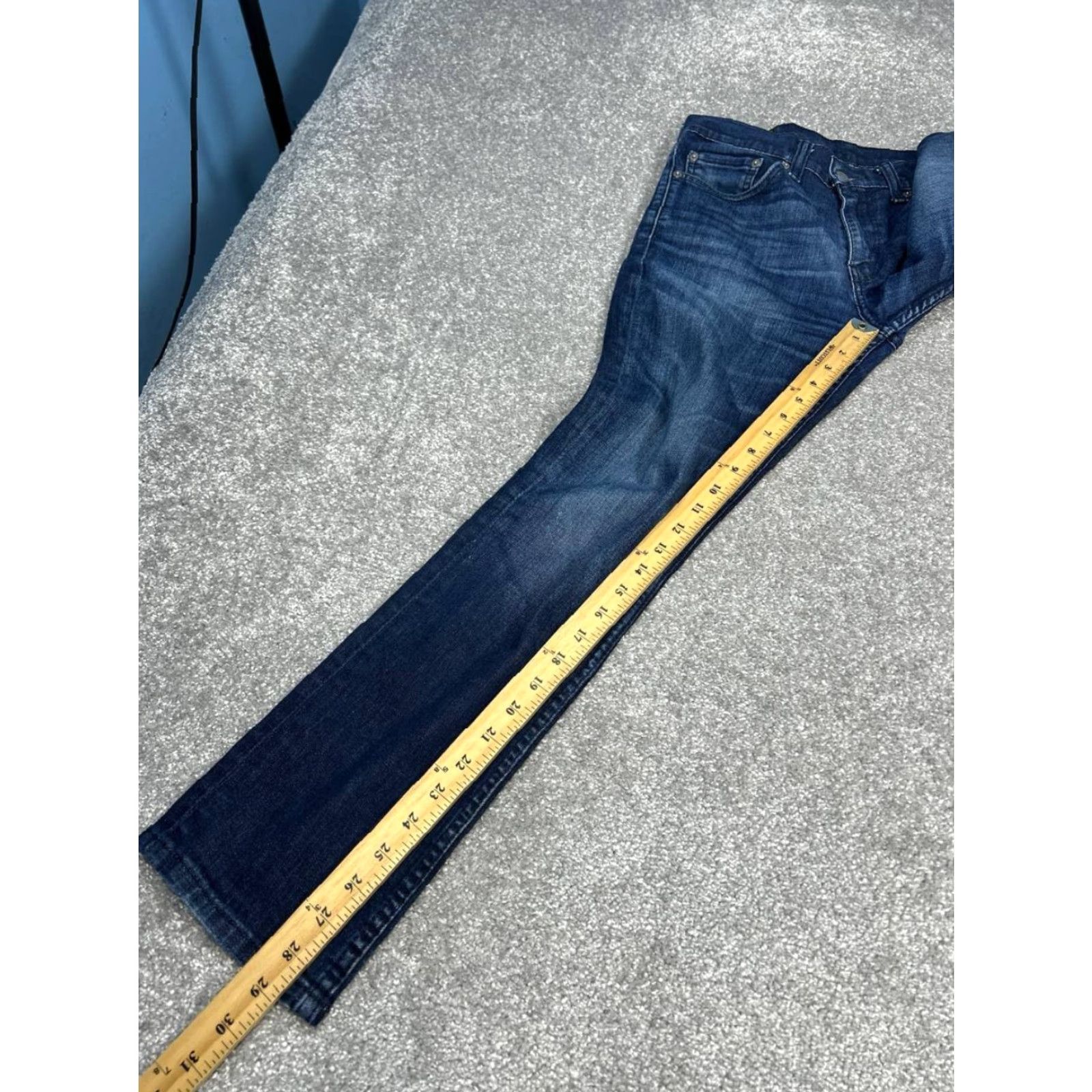 Levi's Levis 511 Jeans Mens Slim Skinny Low Rise Button Zipper 32 Blue Cotton Stretch Denim 29 Inseam Regular Size Type Jeans City Preppy Size US 32 / EU 48 - 5 Thumbnail