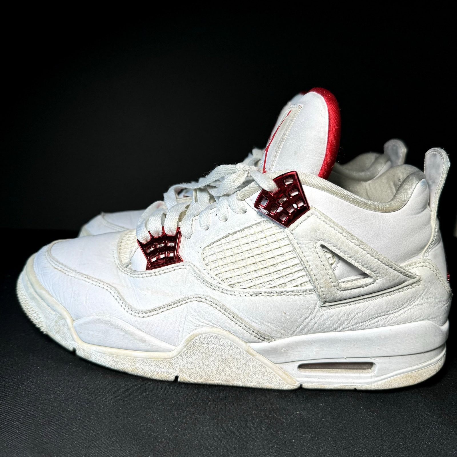 Jordan Brand × Nike Size 9.5 - Nike Air Jordan 4 Retro Red Metallic Men's Shoes Size US 9.5 / EU 42-43 - 9 Thumbnail