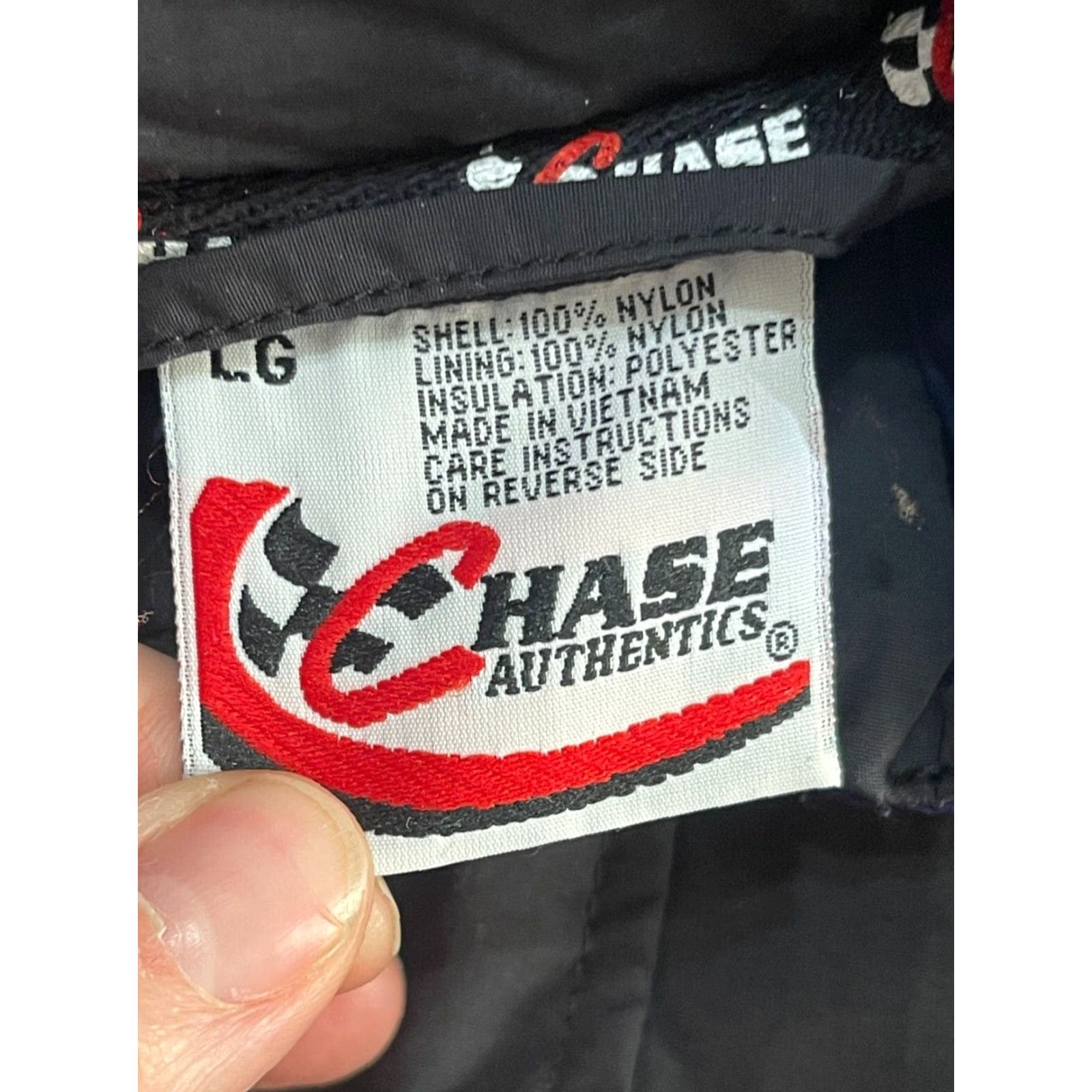 Chase Authentics Chase Authentics Jacket Mens Size Large Blue Full Zip Nylon Nascar Bomber Jacket Size US L / EU 52-54 / 3 - 5 Thumbnail