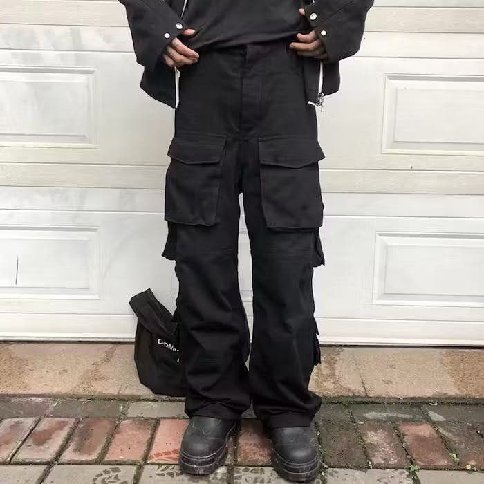 Japanese Brand Black Cargo Pant Size US 32 / EU 48 - 4 Thumbnail