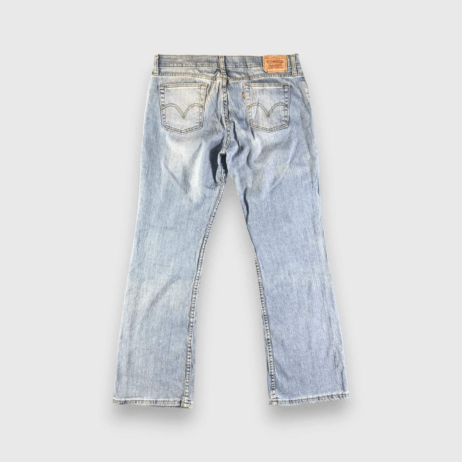 Levi's Vintage Blue Wash Levis 518 Flare Jeans-J4431 Size US 35 - 2 Thumbnail
