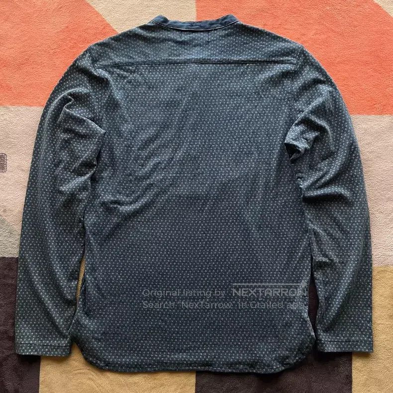 RRL Ralph Lauren RRL Ralph Lauren Blue dyed polka dot Henry collar Size US S / EU 44-46 / 1 - 5 Thumbnail