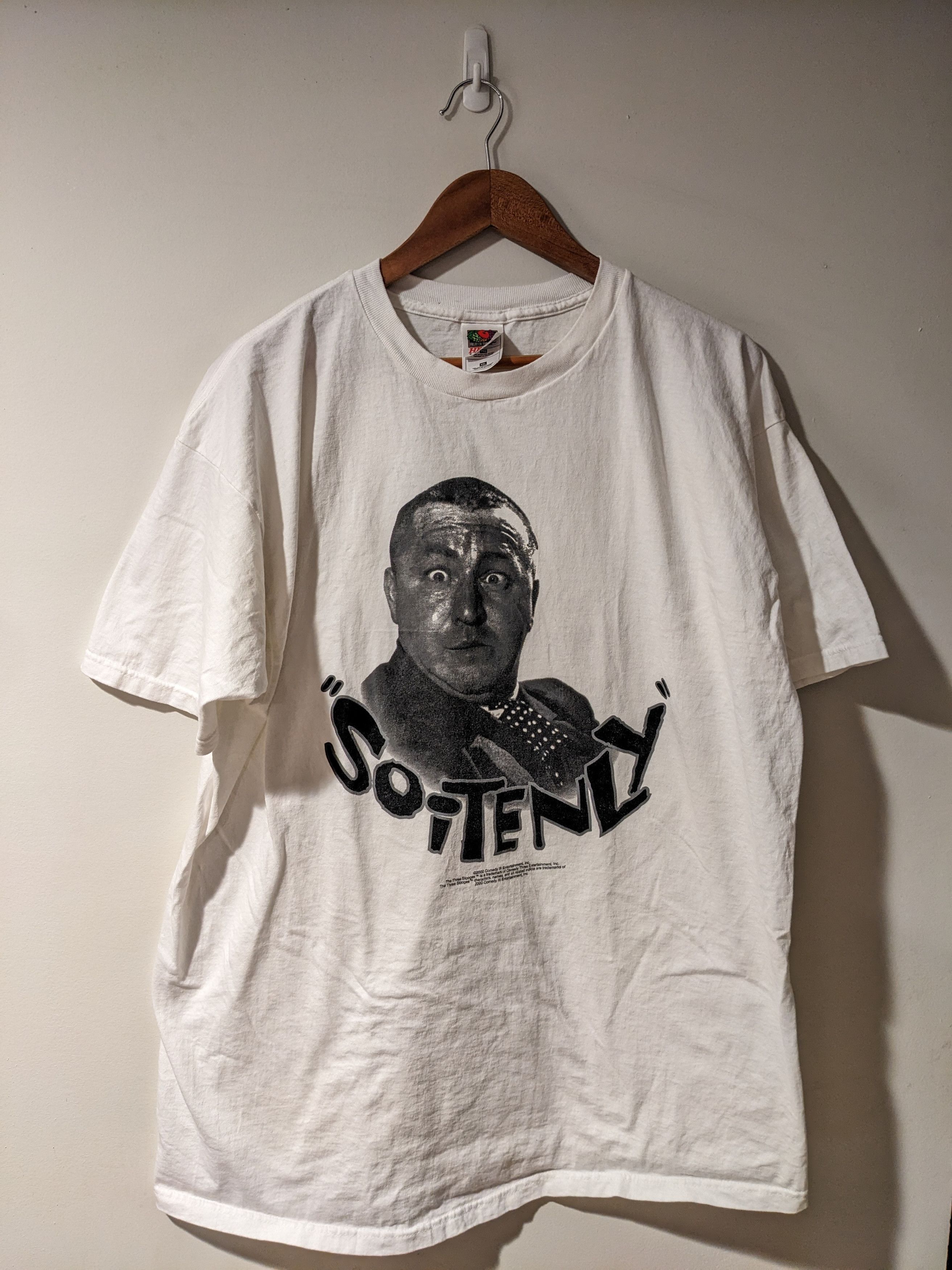 Vintage Vintage 2000 The Three Stooges Curly Soitenly T-Shirt Size US XXL / EU 58 / 5 - 1 Thumbnail