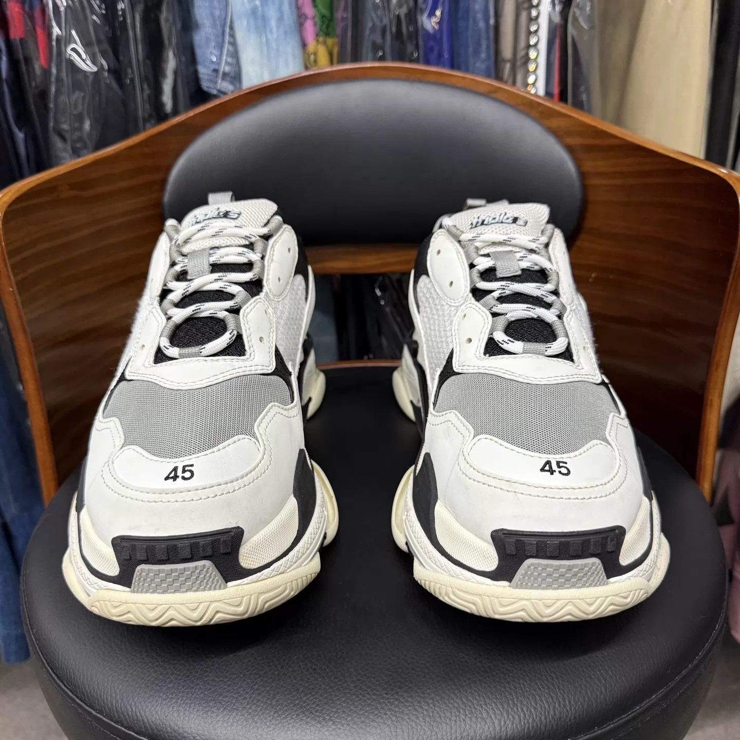 Balenciaga Balenciaga Triples Panda White Black 45 Size US 12 / EU 45 - 2 Thumbnail