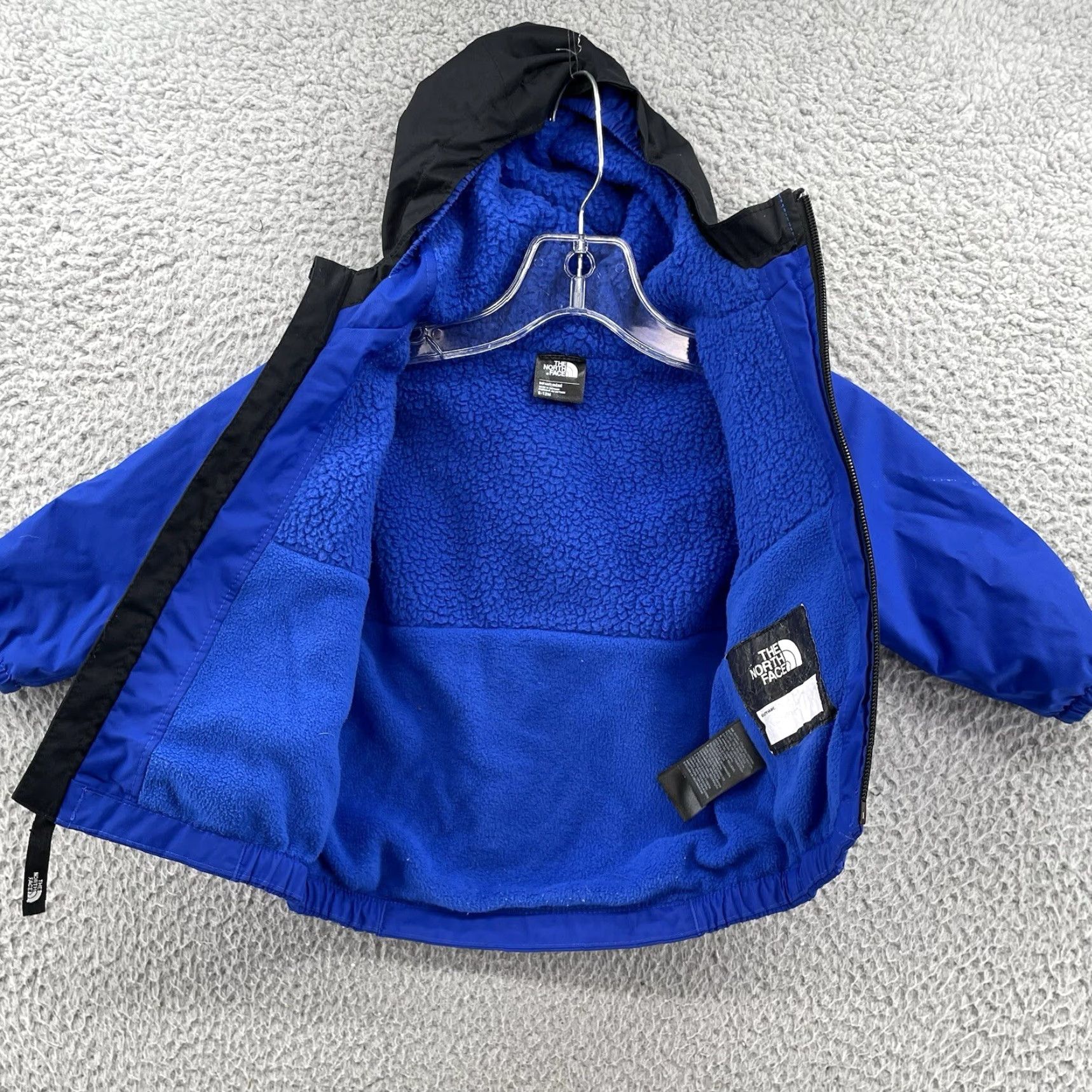 The North Face Dryvent Jacket Kids 6-12 M Blue Unisex Puffer Sherpa Lined Waterproof