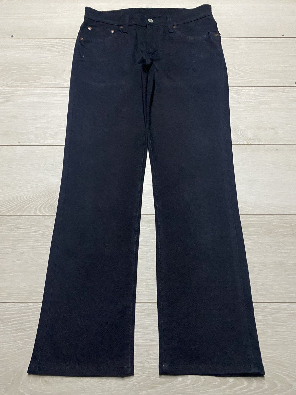 Vintage Japanese Brand Edwin Limited Black Denim Loose Jeans