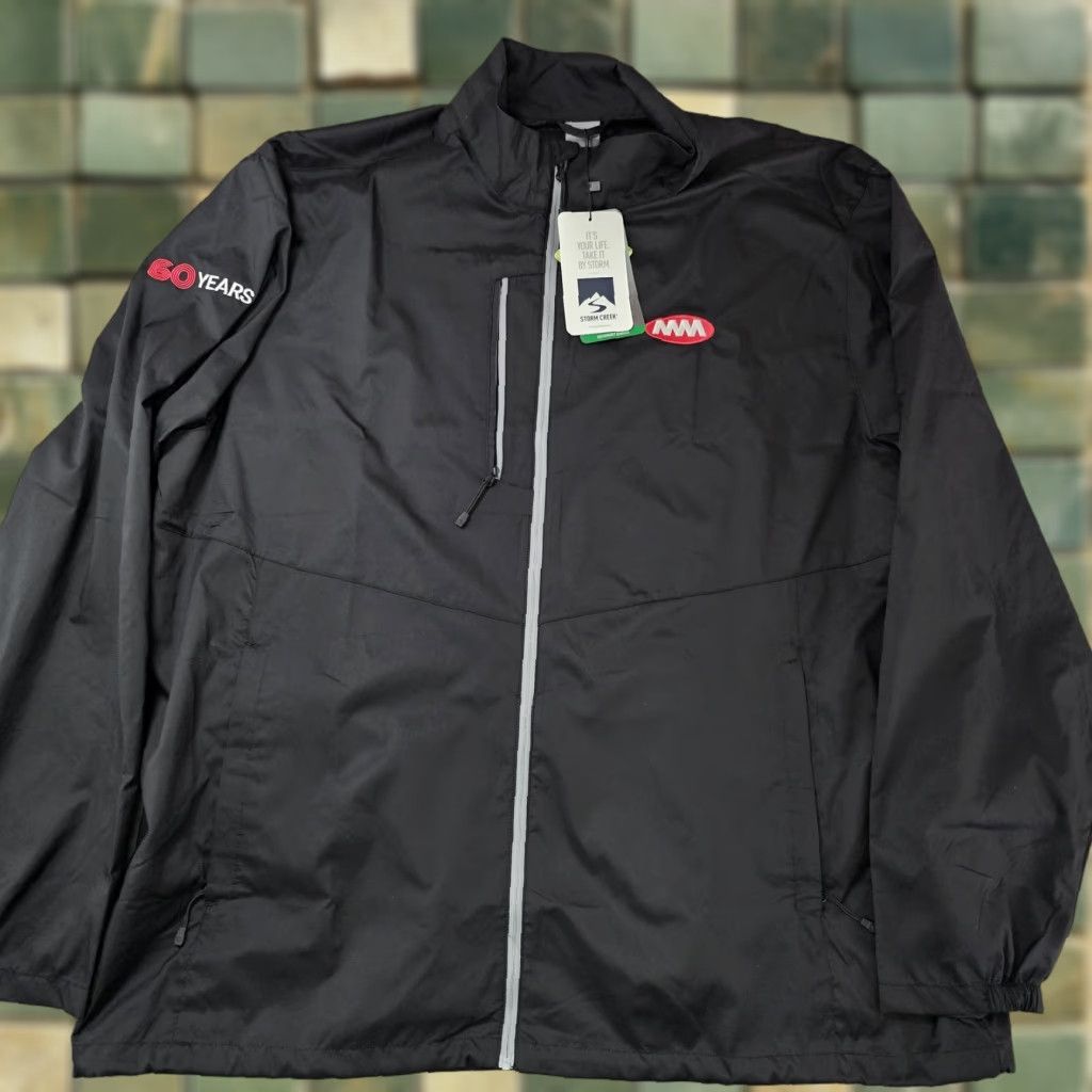 Vintage Storm Creek The Idealist Wind Jacket Mens 2XL Black Water Resistant Full Zip Windbreaker Pockets Lightweight 6240 Size US XXL / EU 58 / 5 - 1 Thumbnail