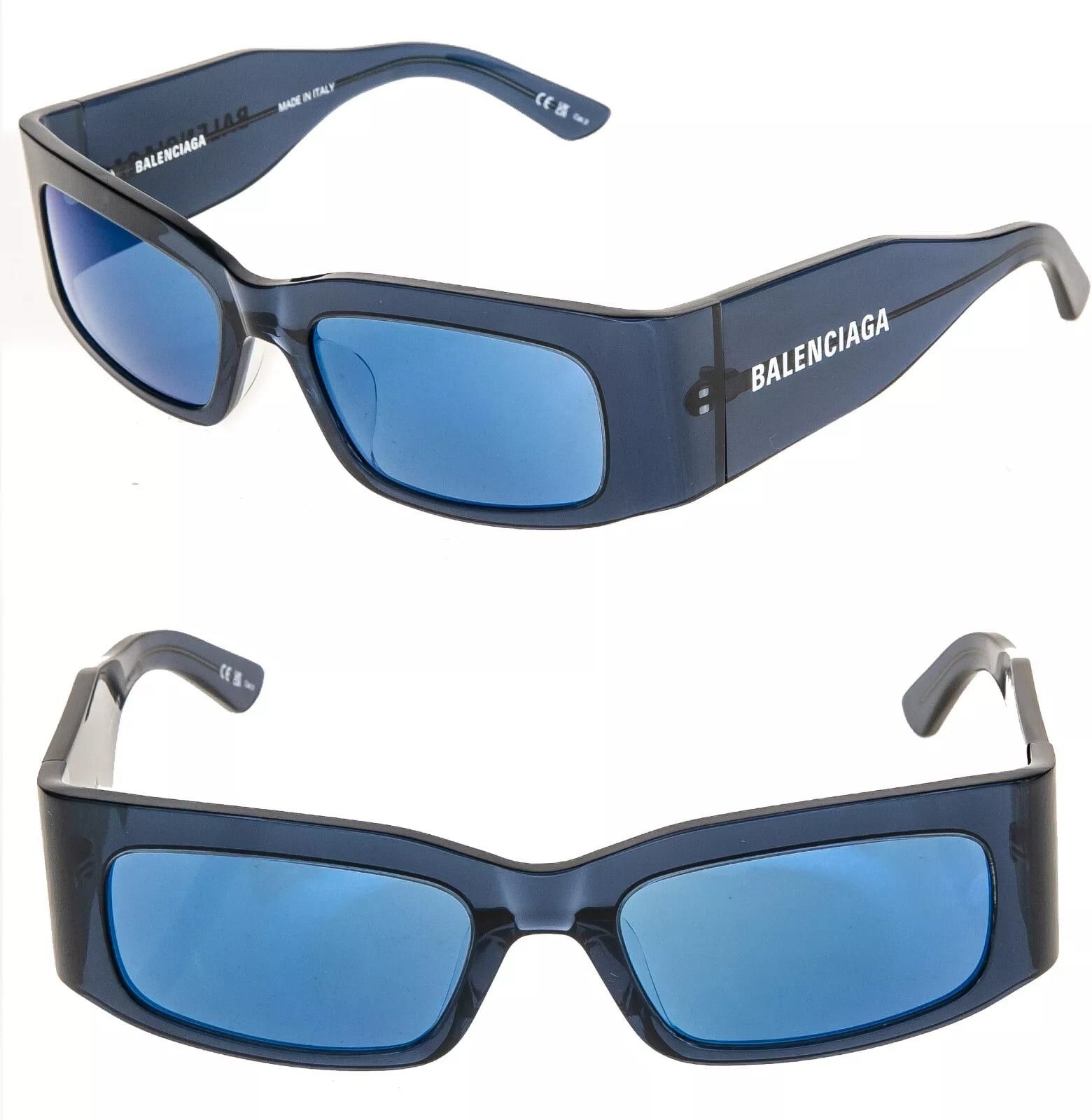 Balenciaga BALENCIAGA PANTHER 0328 Blue Mirrored Sunglass BB0328S 004 Size ONE SIZE - 1 Thumbnail