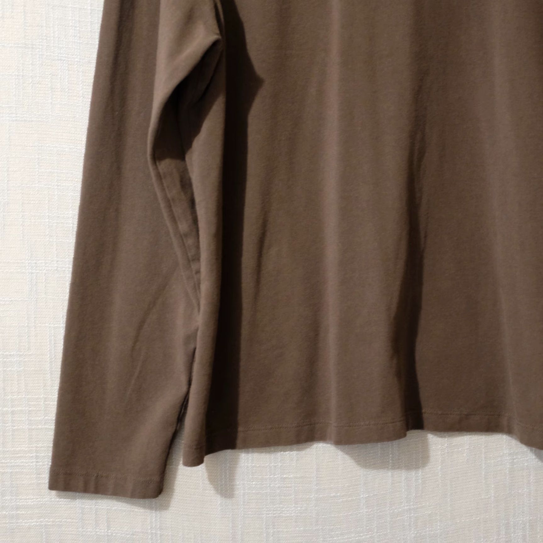 Vintage Skyr Brown Women's XL Mock Neck Pima Cotton Longsleeve Top Stretch Shirt Size XL / US 12-14 / IT 48-50 - 3 Thumbnail
