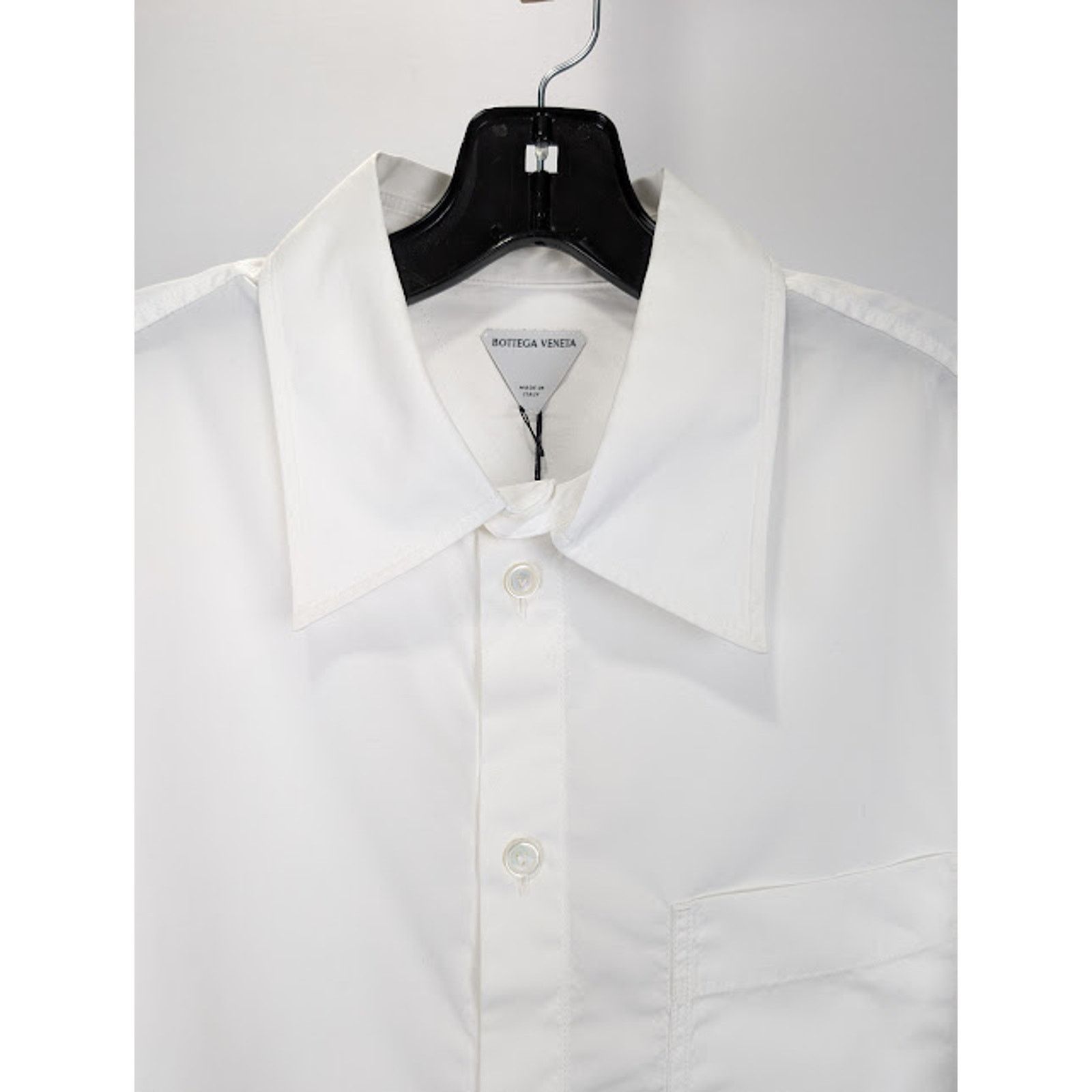 Bottega Veneta o1rshd1 Classic Cotton Poplin Shirt in White Size US M / EU 48-50 / 2 - 3 Thumbnail