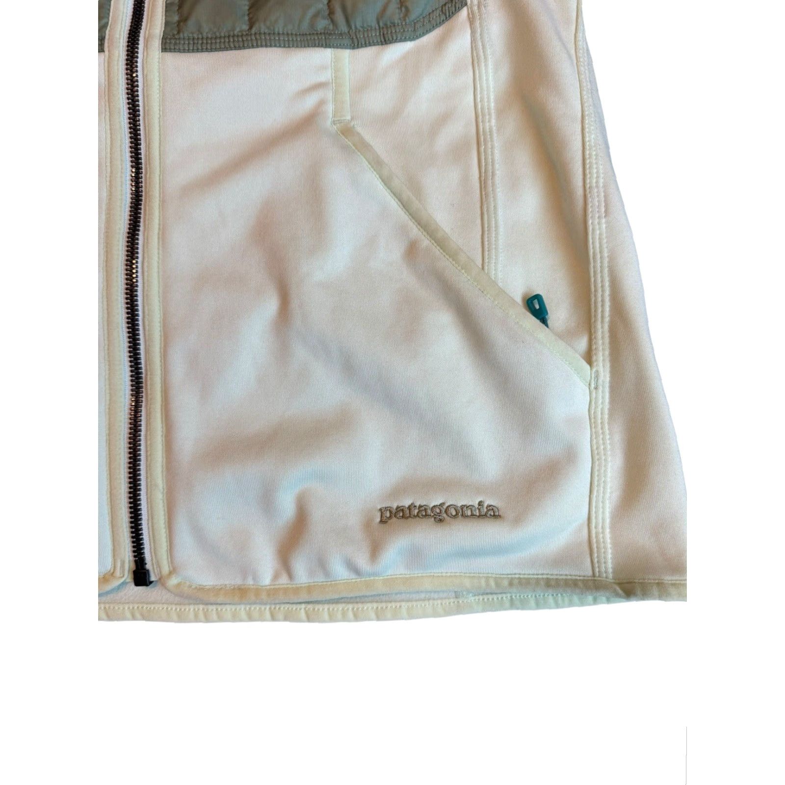 Patagonia Patagonia Worn Wear Women's Hybrid Down Jacket Polartec Green Size Large Verdigris Size L / US 10 / IT 46 - 4 Thumbnail