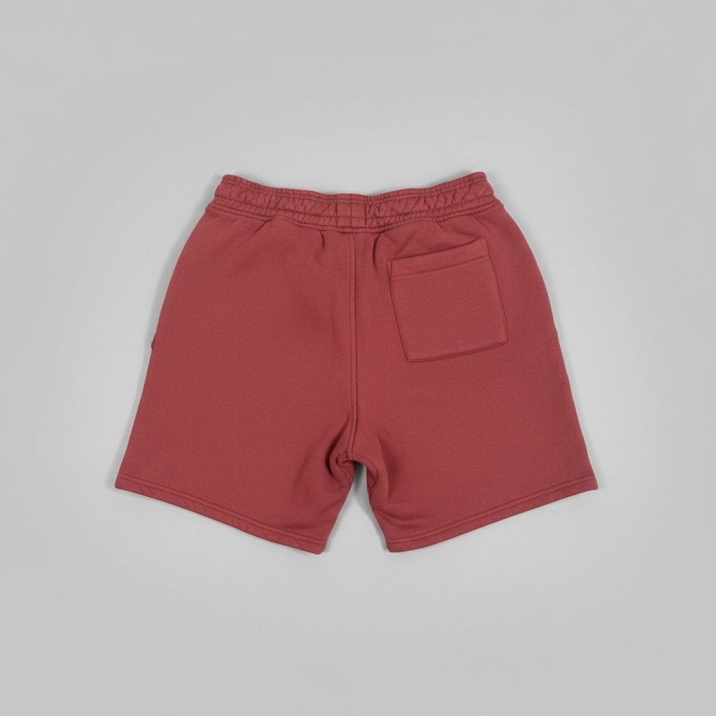 Rhude Rhude Terry Shorts in burgundy color with Yellow Drawstring Size US 33 - 2 Thumbnail