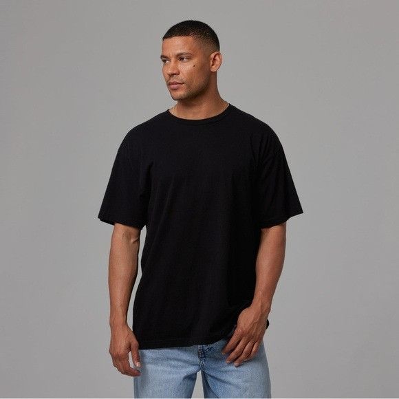 Designer × Talentless NEW TALENTLESS MENS DROP SHOULDER PITCH BLACK TEE SZ 2XL XXL Size US XXL / EU 58 / 5 - 2 Thumbnail