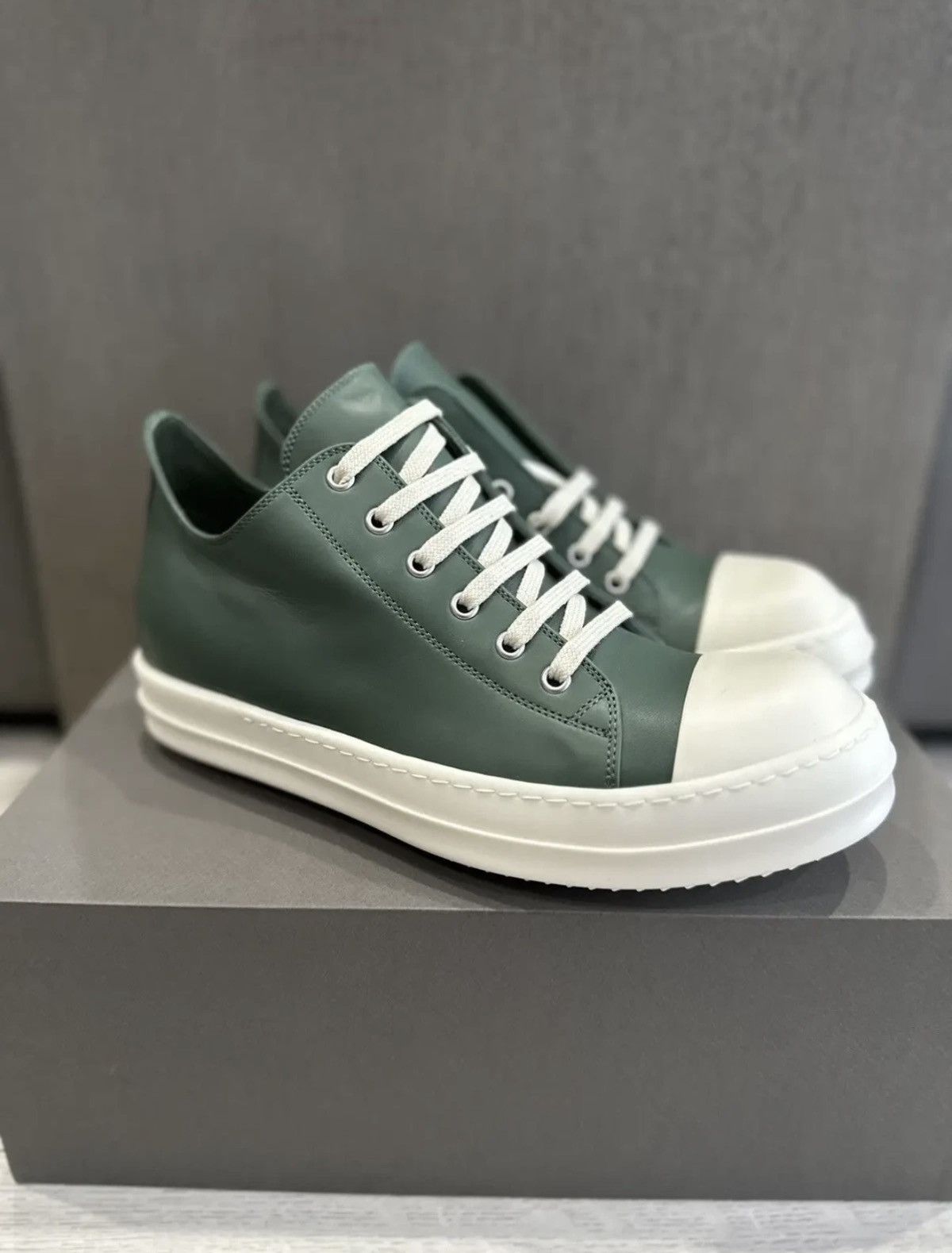 Rick Owens RICK OWENS RAMONE SNEAKER TEAL GREEN Size US 8 / EU 41 - 1 Thumbnail