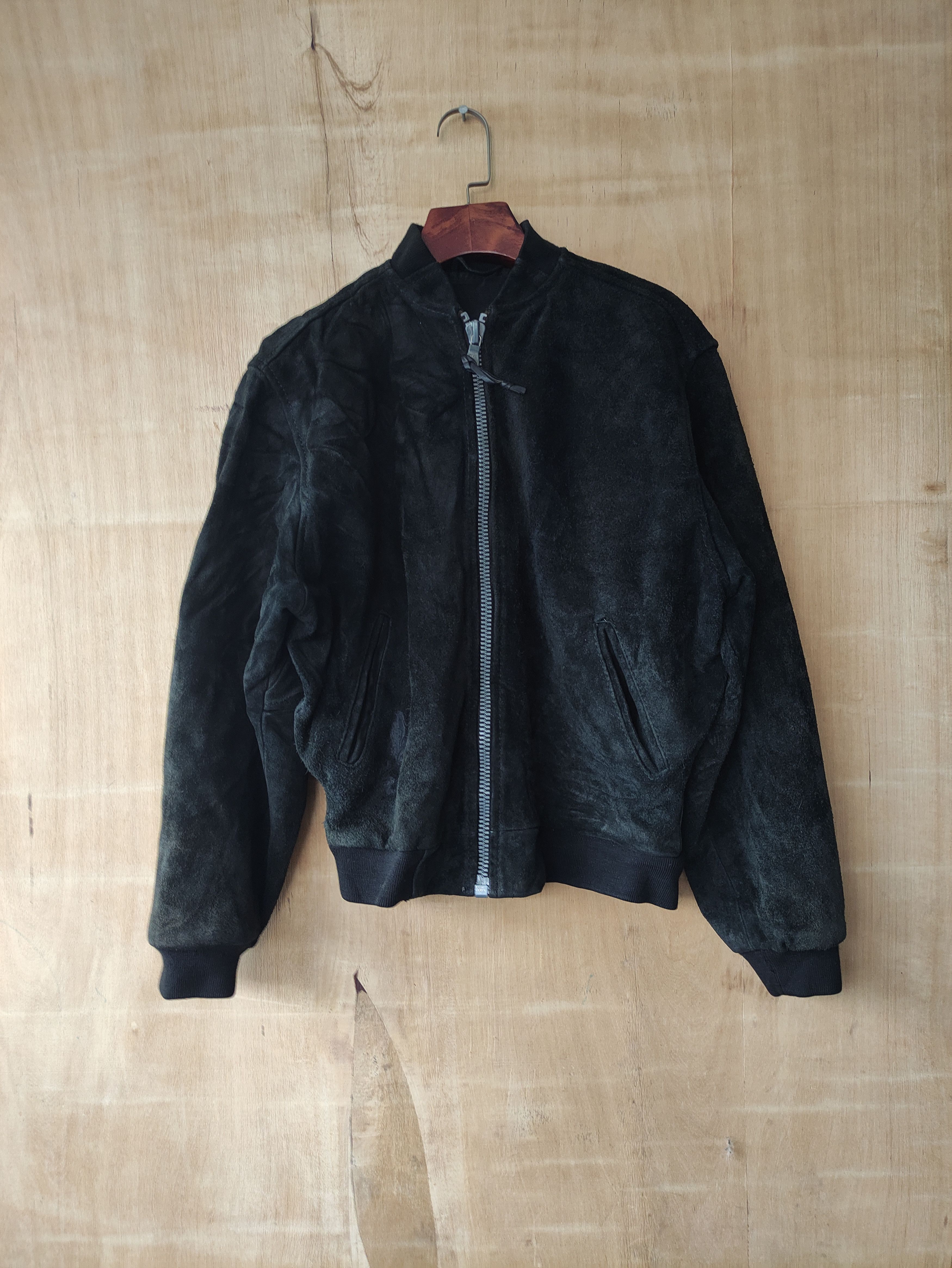 Vintage 80's CHIPIE SUEDE LEATHER BOMBER JACKET RIRI ZIPPER Size US M / EU 48-50 / 2 - 4 Thumbnail